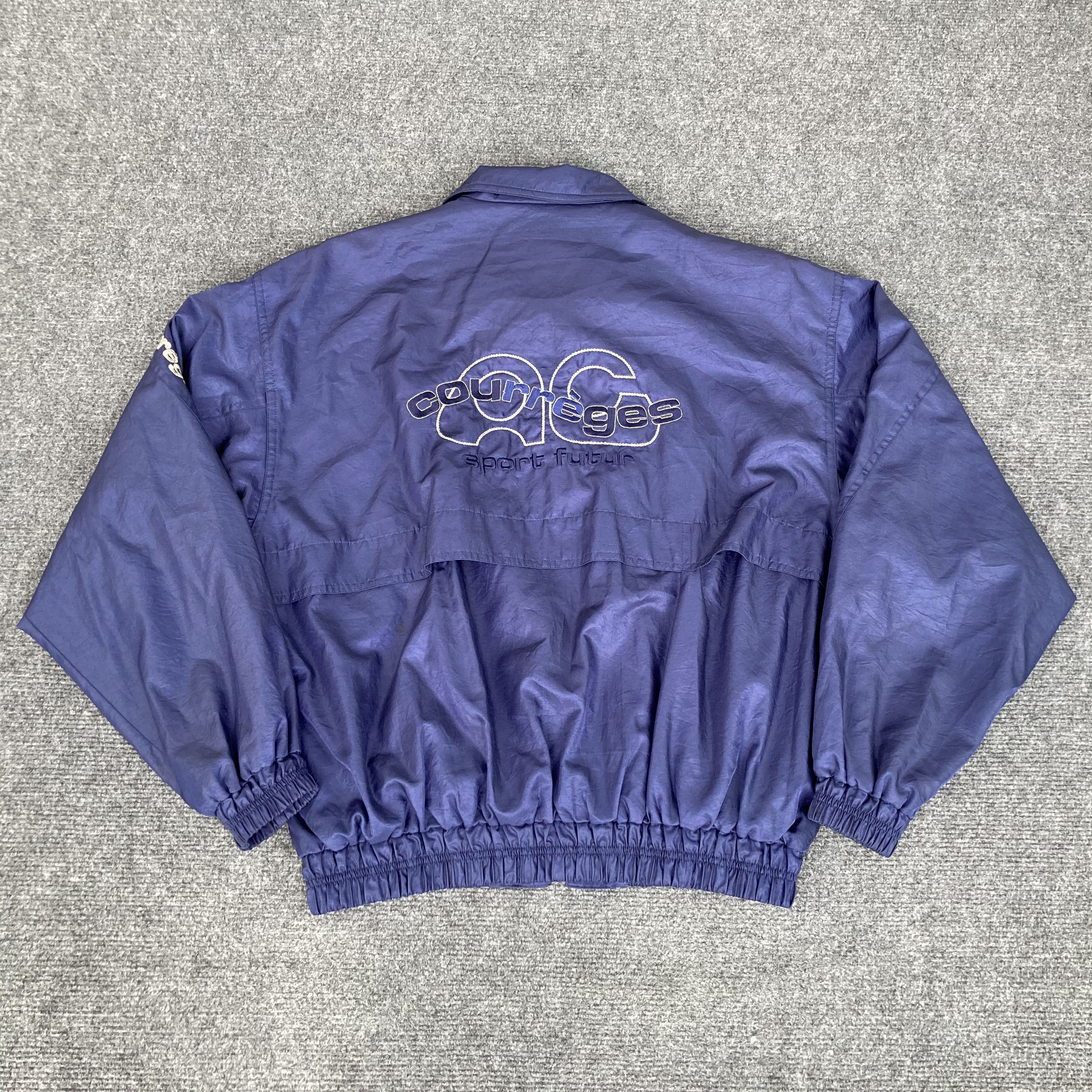 Courreges × Designer × Vintage Vintage courreges Sport Futur blue 90s Zipper Sweater Size US M / EU 48-50 / 2 - 9 Thumbnail
