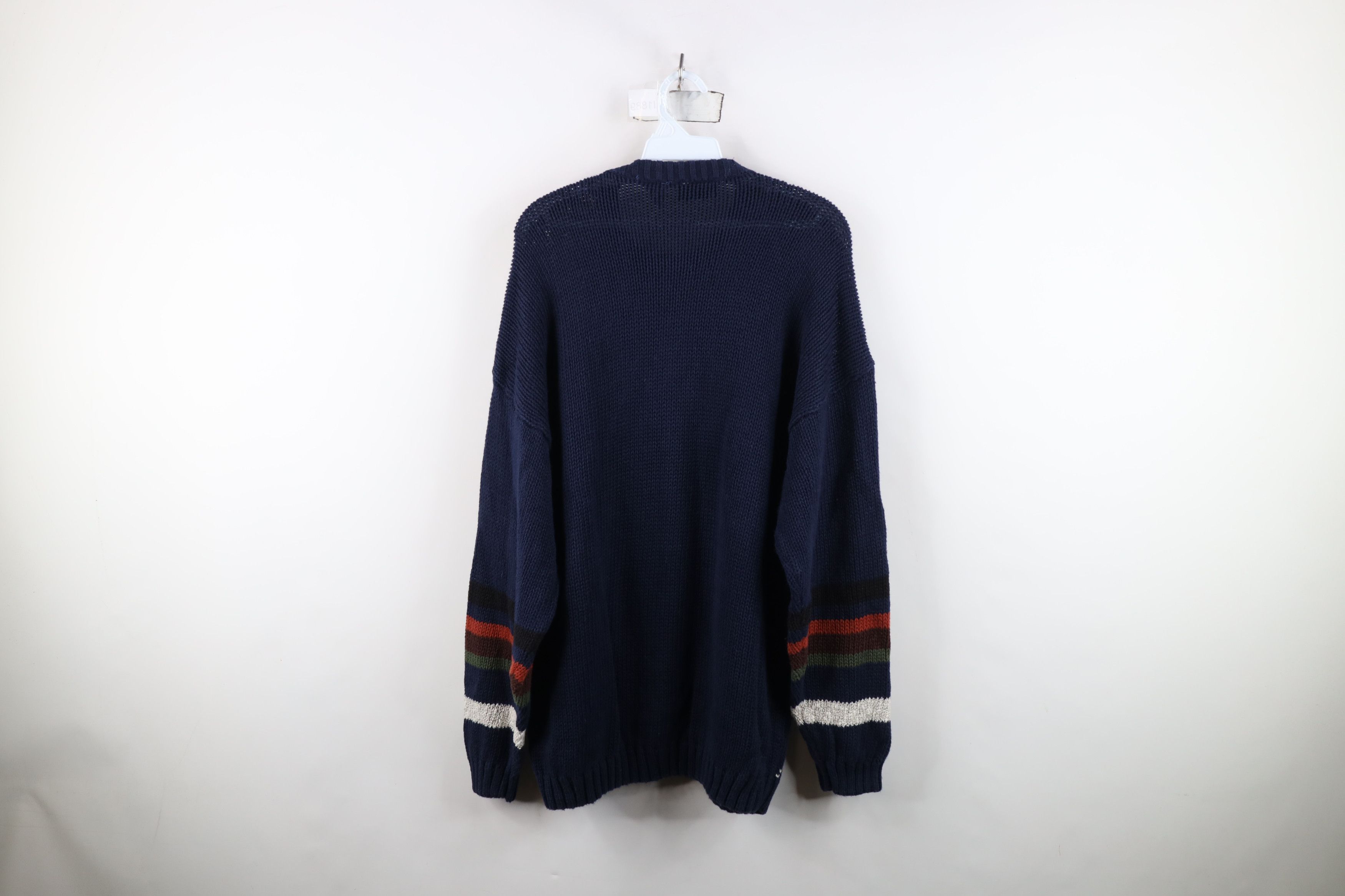 Vintage Vintage 90s Streetwear Diamond Chunky Ribbed Knit Sweater Size XL / US 12-14 / IT 48-50 - 9 Thumbnail