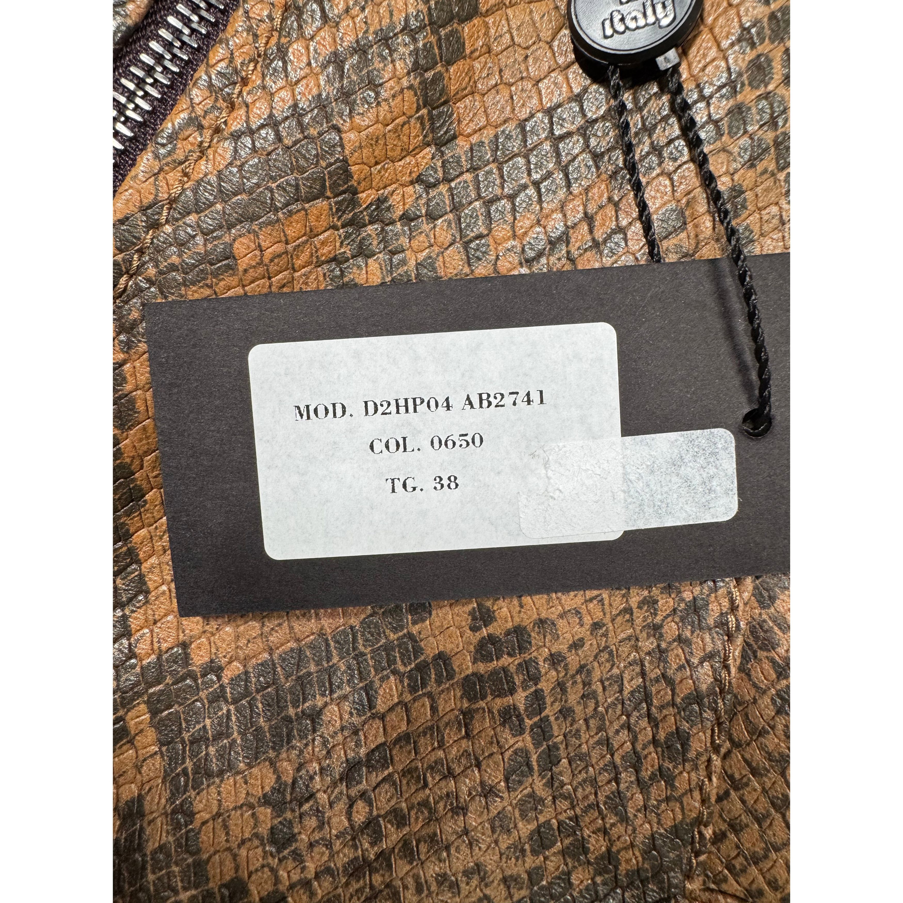 Dolce & Gabbana Dolce & Gabbana Python-Embossed Lambskin Jacket Size XS / US 0-2 / IT 36-38 - 5 Thumbnail