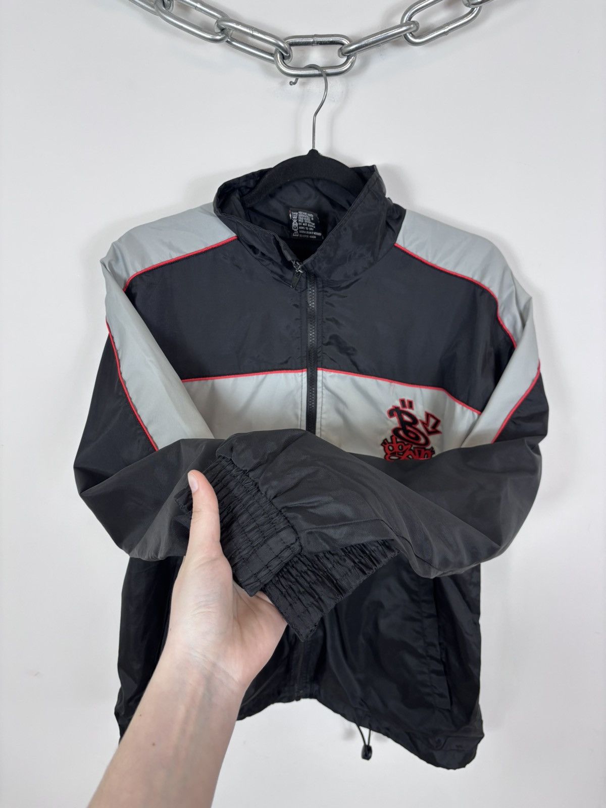 Other Vintage USA Design Y2K Big Logo Black/Grey Hype Track Jacket Size US S / EU 44-46 / 1 - 15 Thumbnail