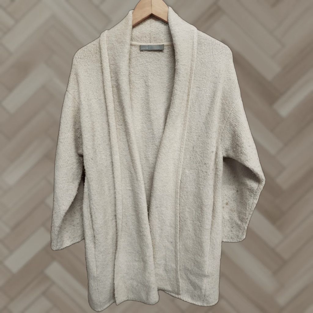Vince Vince Cardigan Sweater Women S Beige Knit Wool Belted Bow Strap Size S / US 4 / IT 40 - 1 Thumbnail