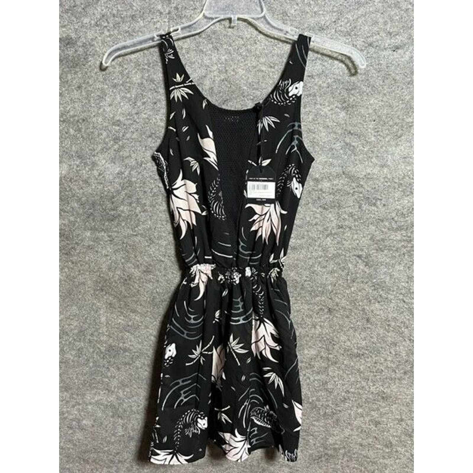 55DSL 55DSL Dress Juniors XS Dangju Abito Mini Floral Lined Black Size XS / US 0-2 / IT 36-38 - 1 Thumbnail