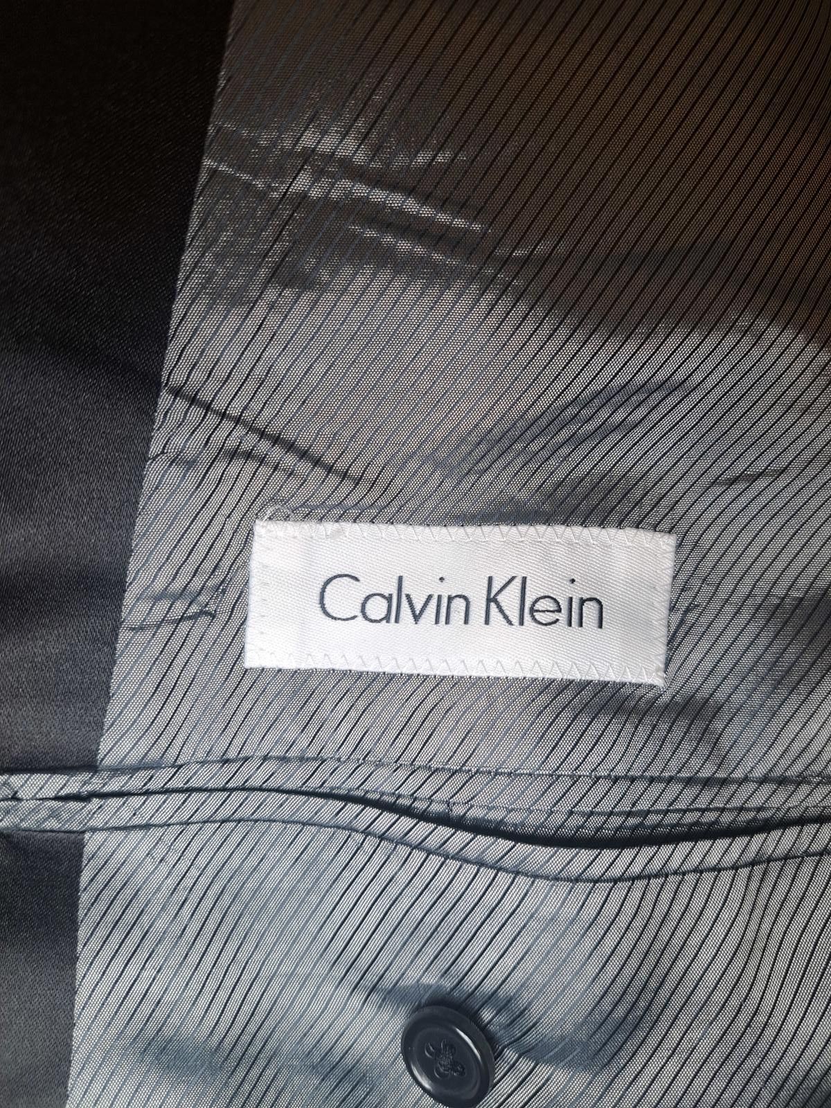 Calvin Klein Calvin Klein Tuxedo Jacket Separate Mens 48L Black 100% Wool Size 48L - 2 Thumbnail