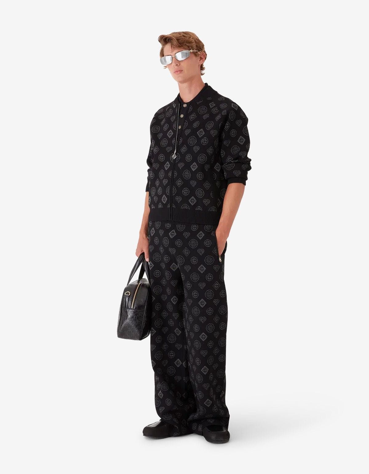 Casablanca Casblanca Black Monogram Jacquard Trousers Size US 32 / EU 48 - 3 Thumbnail