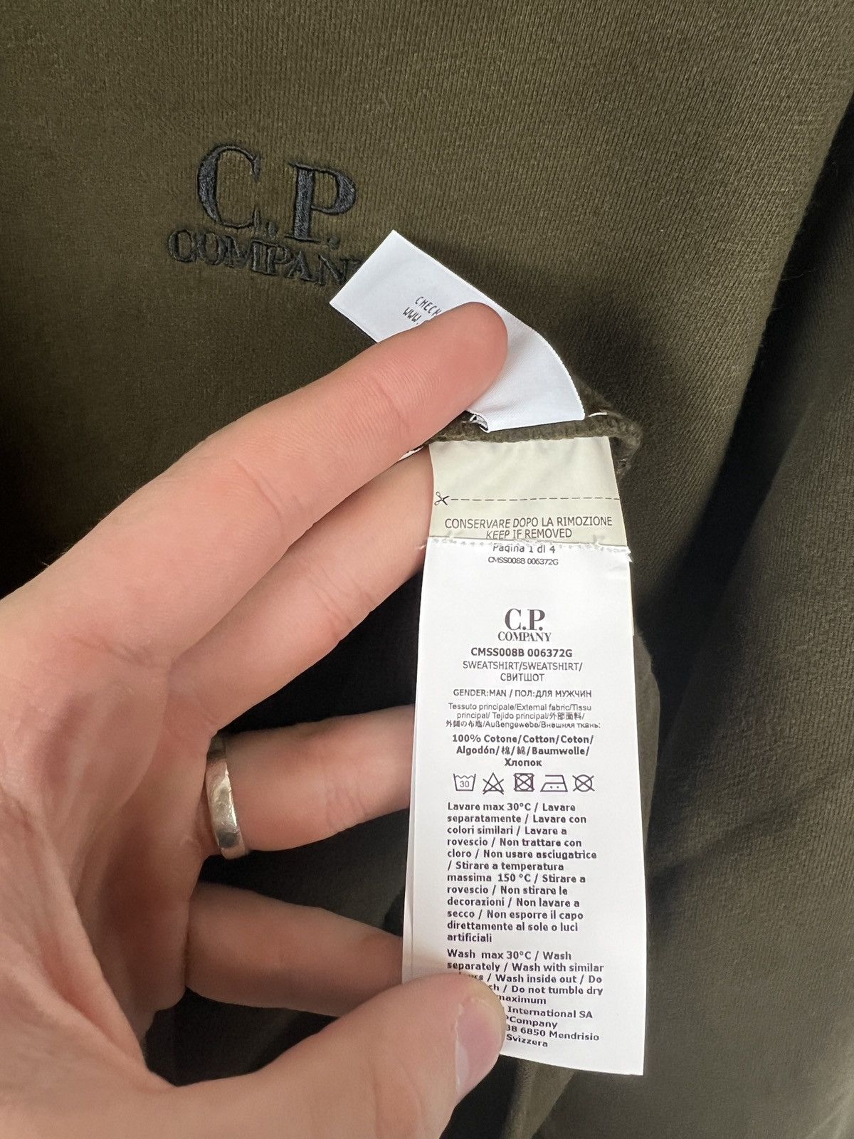 C.P. Company Green C.P. Company sweatshirt (New With Tags) Size US S / EU 44-46 / 1 - 10 Thumbnail