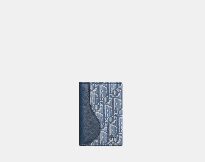 Dior o1w1db10426 2ADCH1 Size : OS / Bifold Card Holder in Blue Size ONE SIZE - 1 Thumbnail