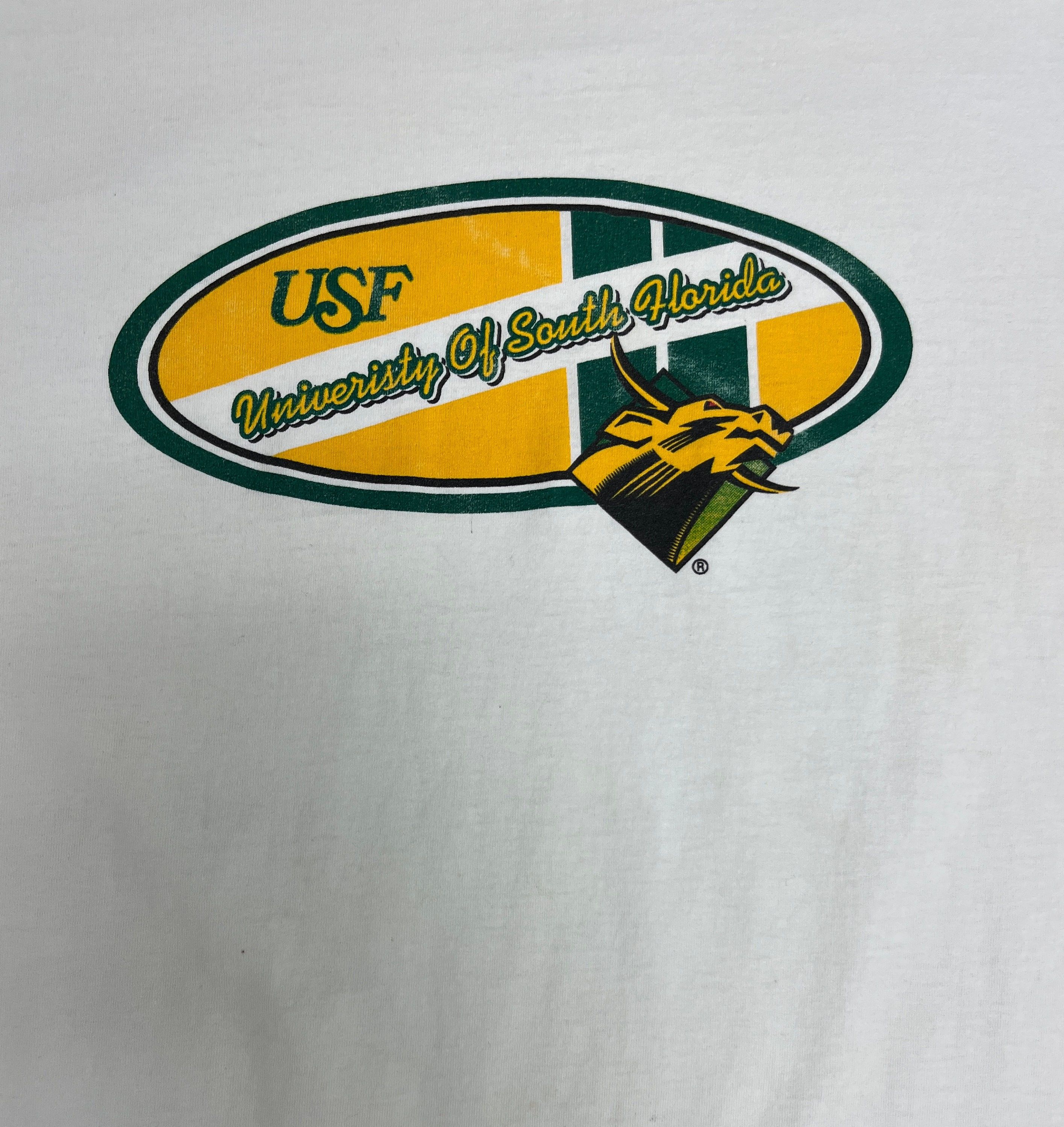 Vintage University of South Florida Bulls Vintage White T-Shirt Tee Size US XL / EU 56 / 4 - 2 Thumbnail