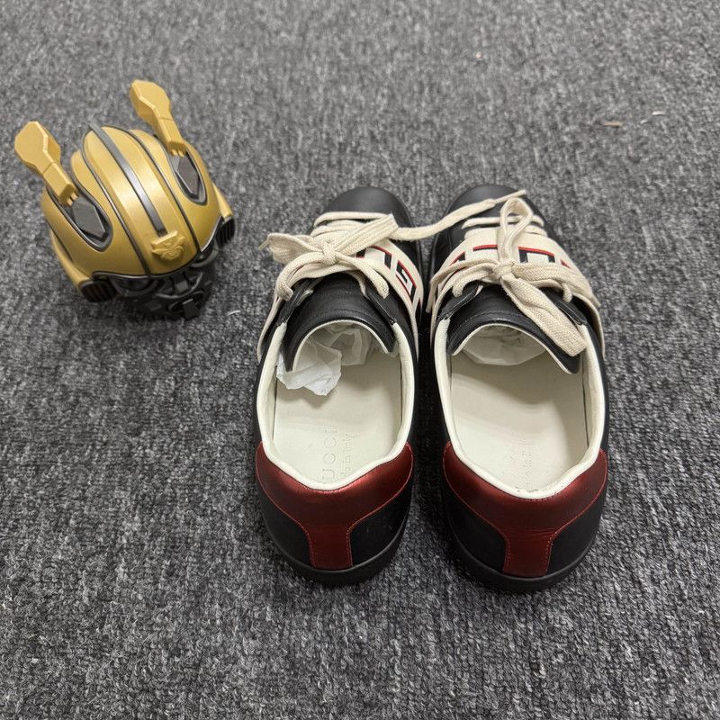 Gucci Gucci Black Low-top Sport Sneakers with Web Stripes - Size US 8.5 / EU 41-42 - 3 Thumbnail
