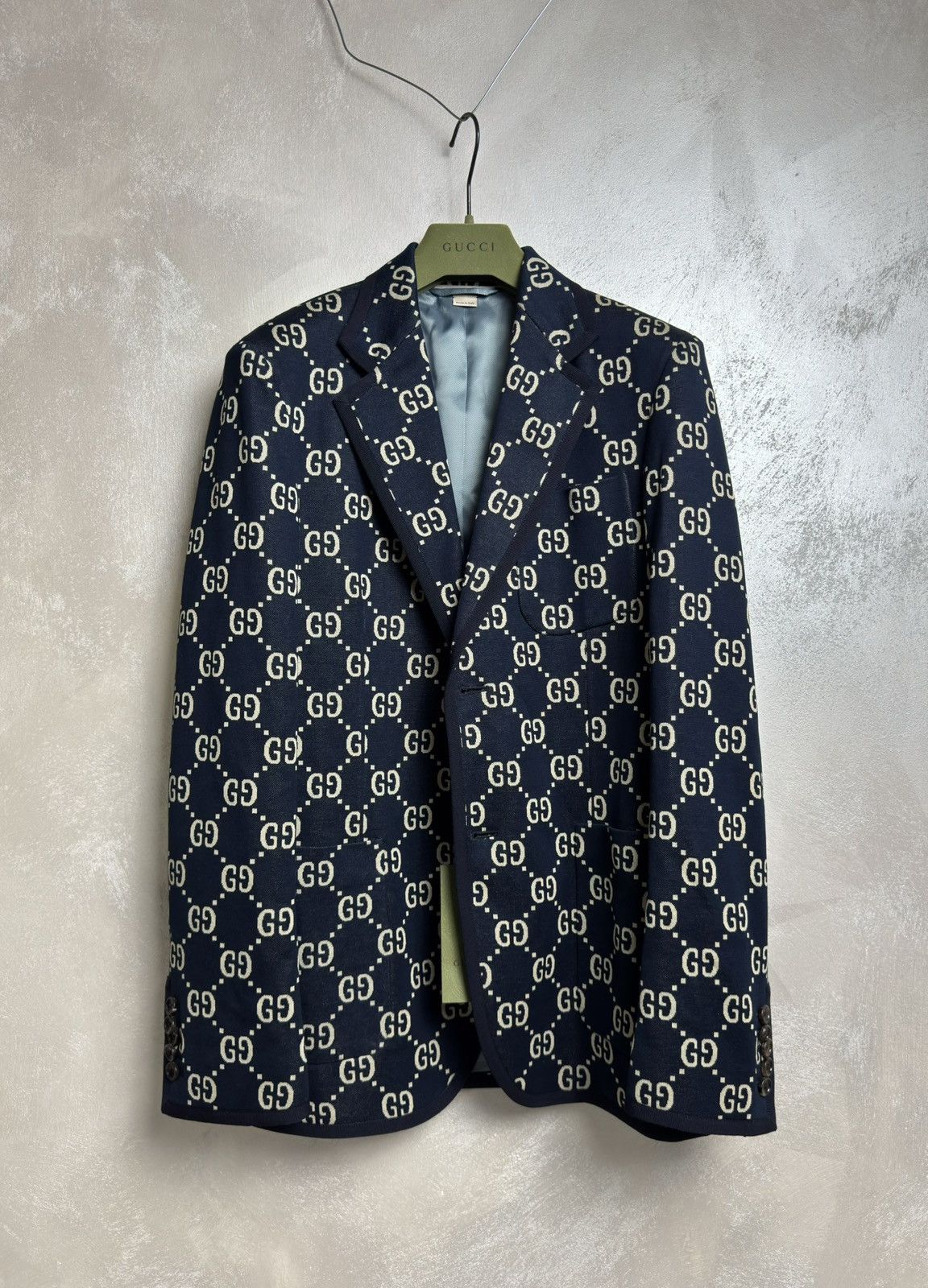 Gucci Gucci GG Monogram Black Blazer Jacket Size 48R - 12 Thumbnail
