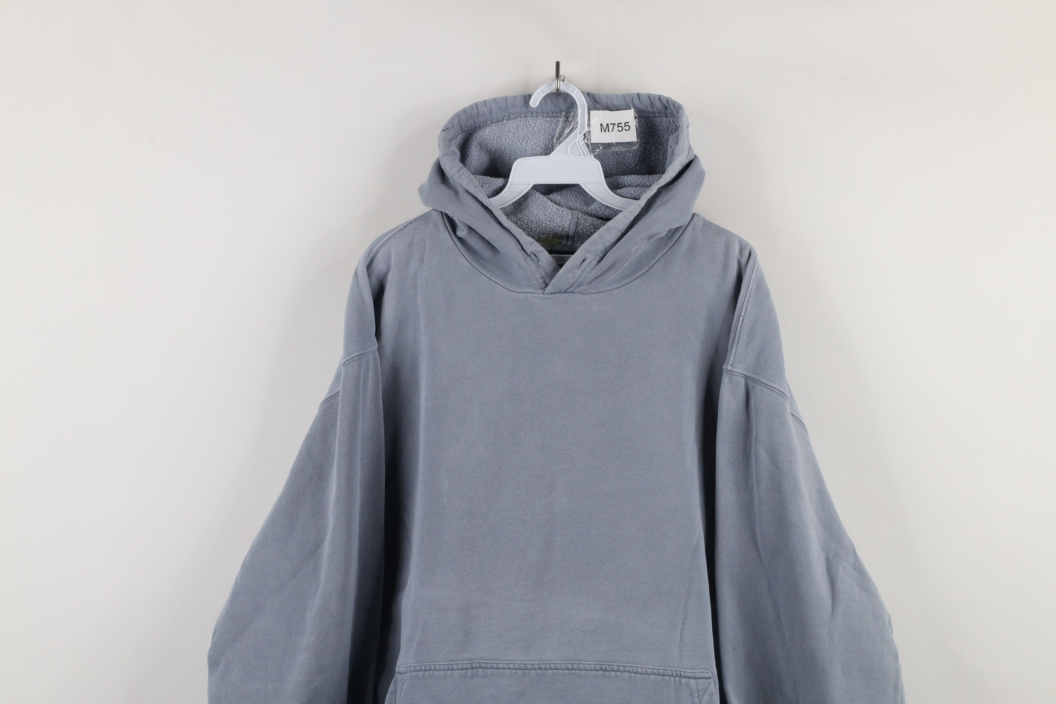 Vintage Vintage 90s Streetwear Blank Stonewash Hoodie Sweatshirt Size US XXL / EU 58 / 5 - 2 Thumbnail