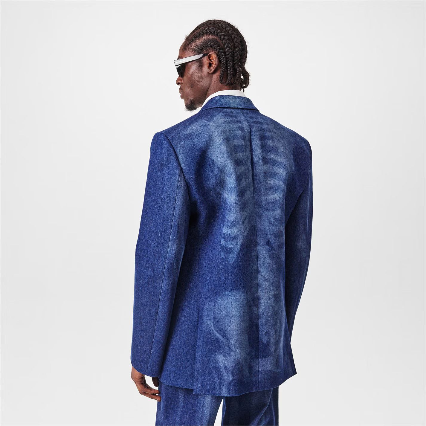 o1g2r1mq0226 Double-Breasted Jacket in Blue
