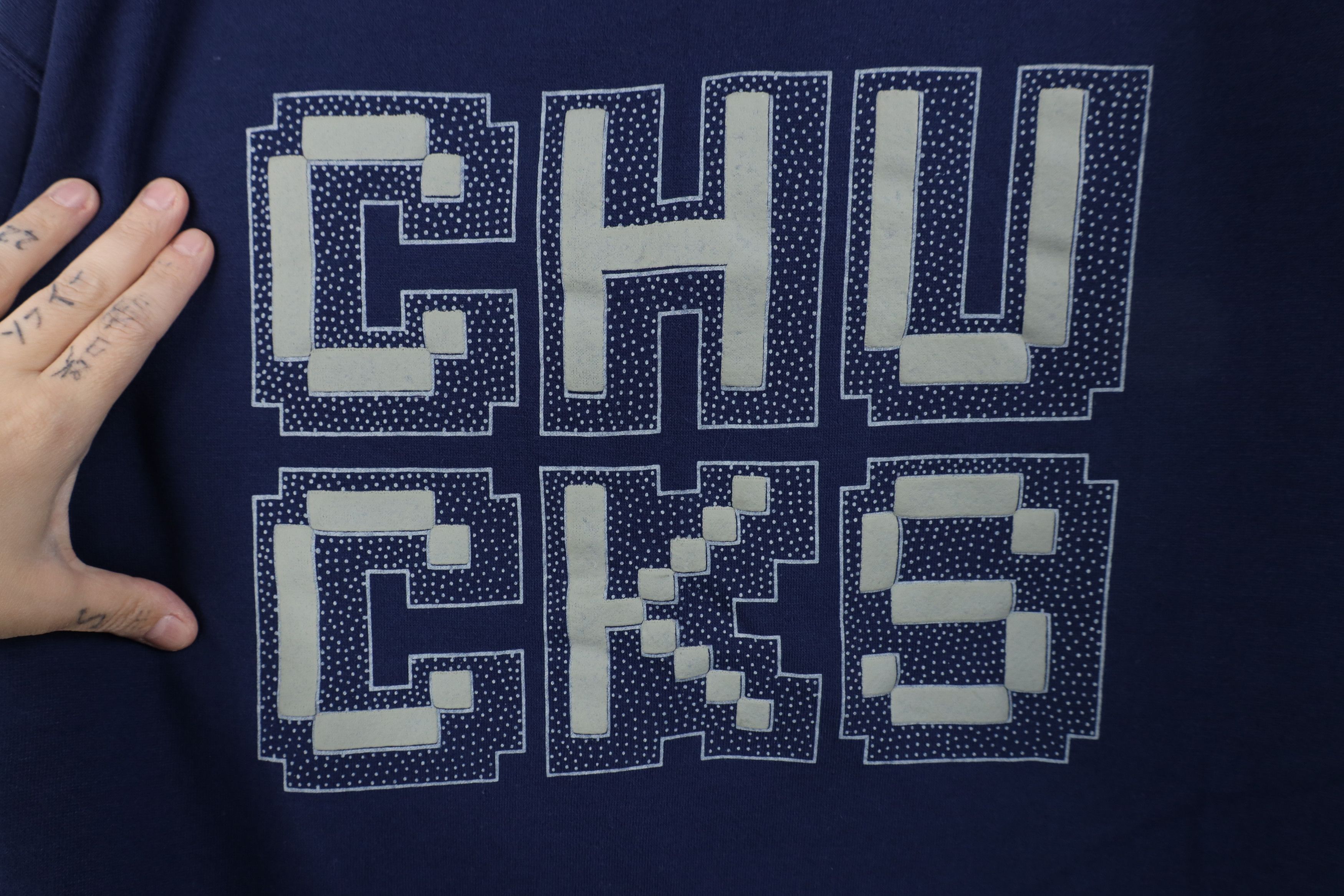 Converse Vintage 90s Converse Chuck Taylor Block Sweatshirt Blue Size XL / US 12-14 / IT 48-50 - 5 Thumbnail
