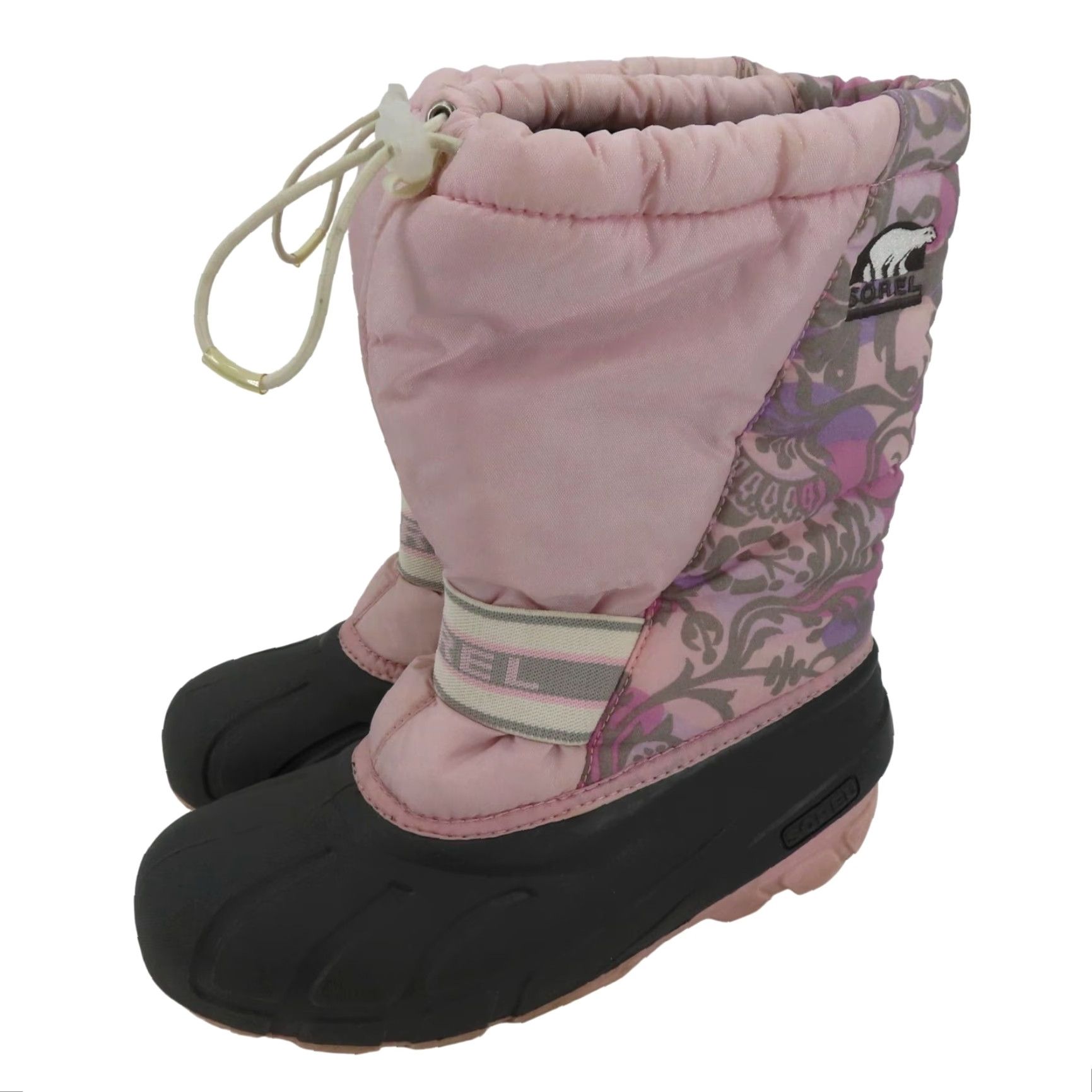 SOREL Sorel Boots Womens 7 Pink Floral Flower Felt Lined Winter Snow Cub NY1799-636 Shoes Mens? Size US 7 / IT 37 - 2 Thumbnail