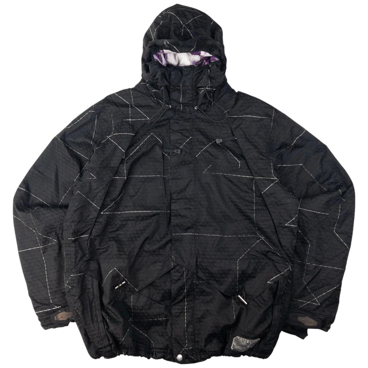 Vintage Oakley Magnetic Geometric Zip Up Jacket Size XL