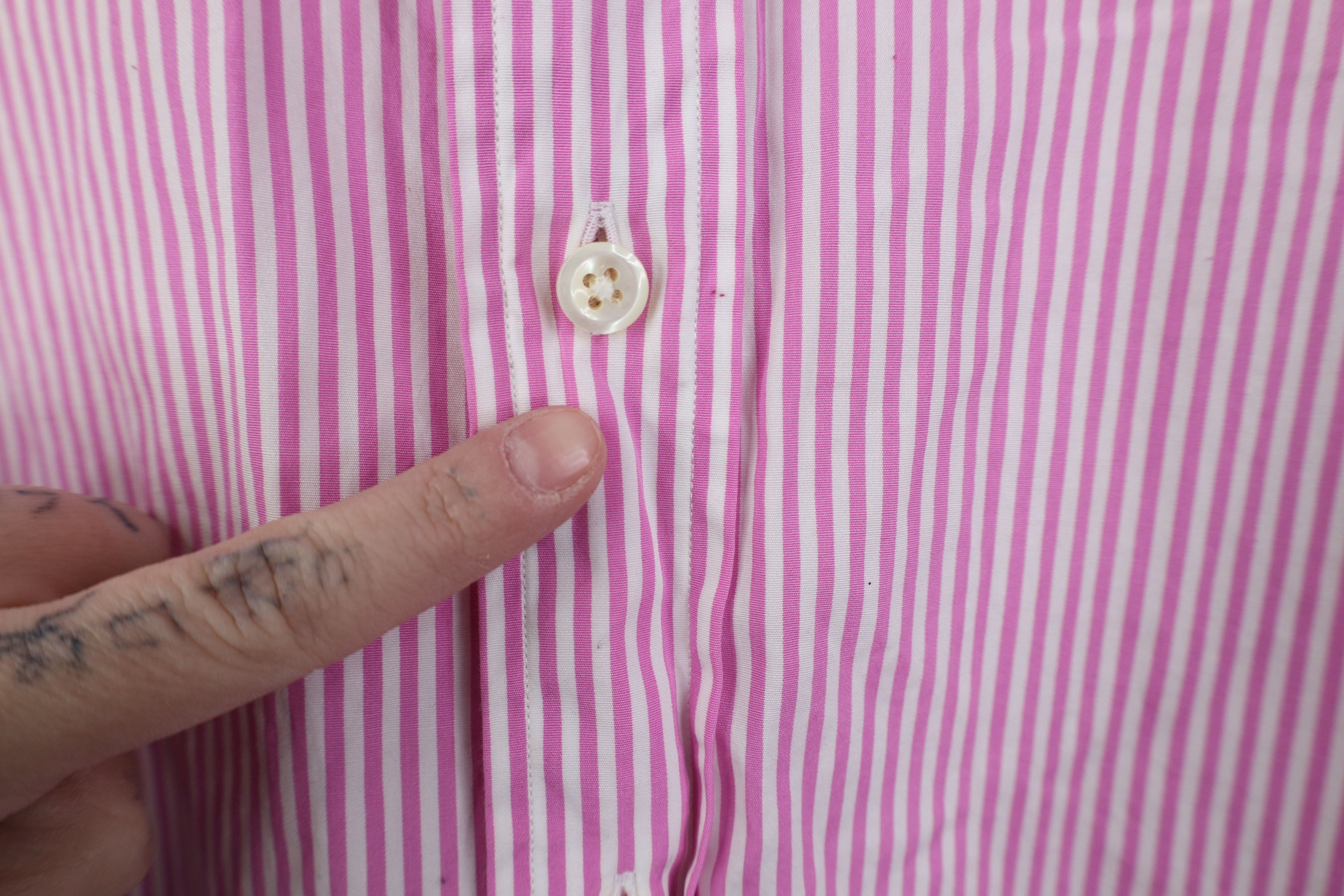 Ralph Lauren Vintage 90s Ralph Lauren Striped Collared Button Shirt Pink Size US M / EU 48-50 / 2 - 6 Thumbnail