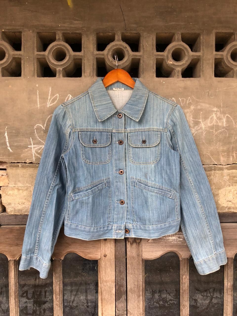 Miu Miu Miu Miu Western Denim Jacket Size US S / EU 44-46 / 1 - 1 Thumbnail
