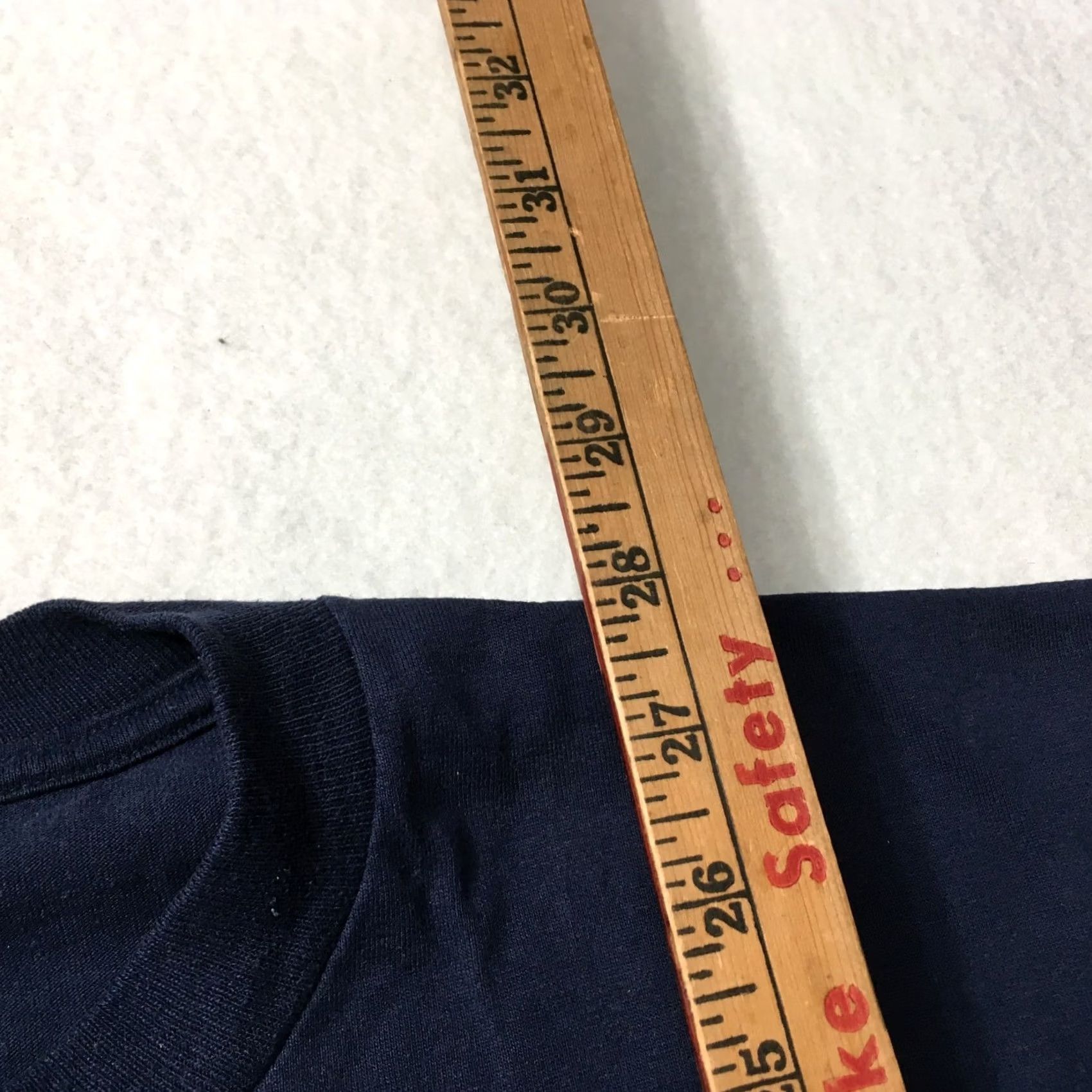 Jerzees Vintage 90s Jerzees Navy Blue Mens XL Shirt Made in USA - Wear & Tear - Condition: Good - Seller: Size US XL / EU 56 / 4 - 6 Thumbnail