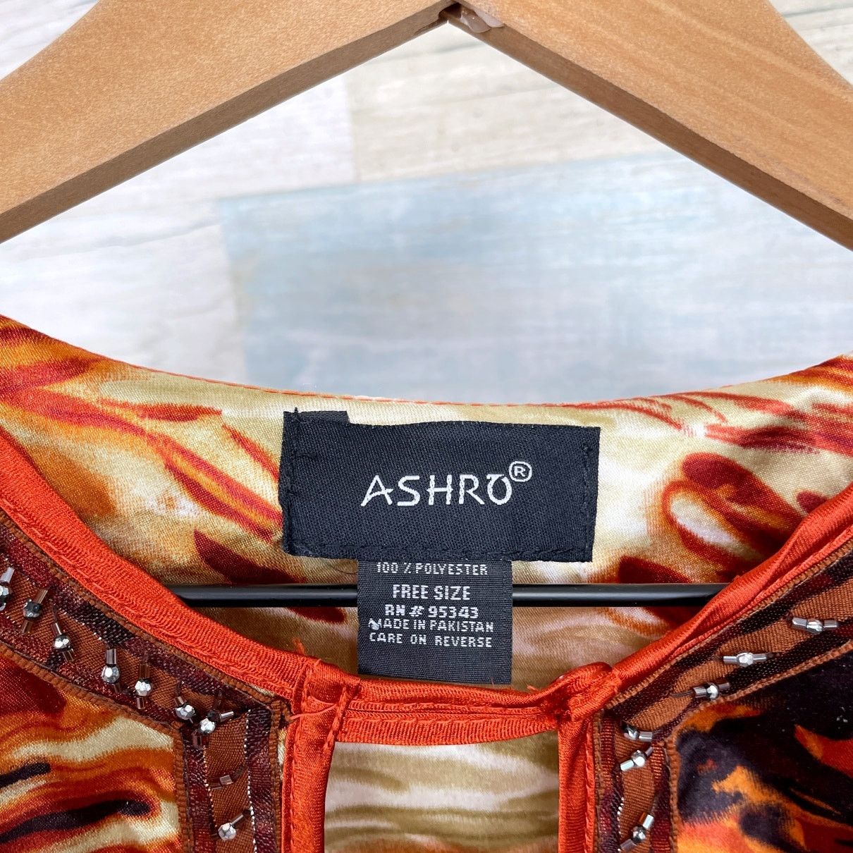 Other ASHRO Animal Print Kimono Maxi Dress Brown Orange Free Size Size ONE SIZE - 6 Thumbnail