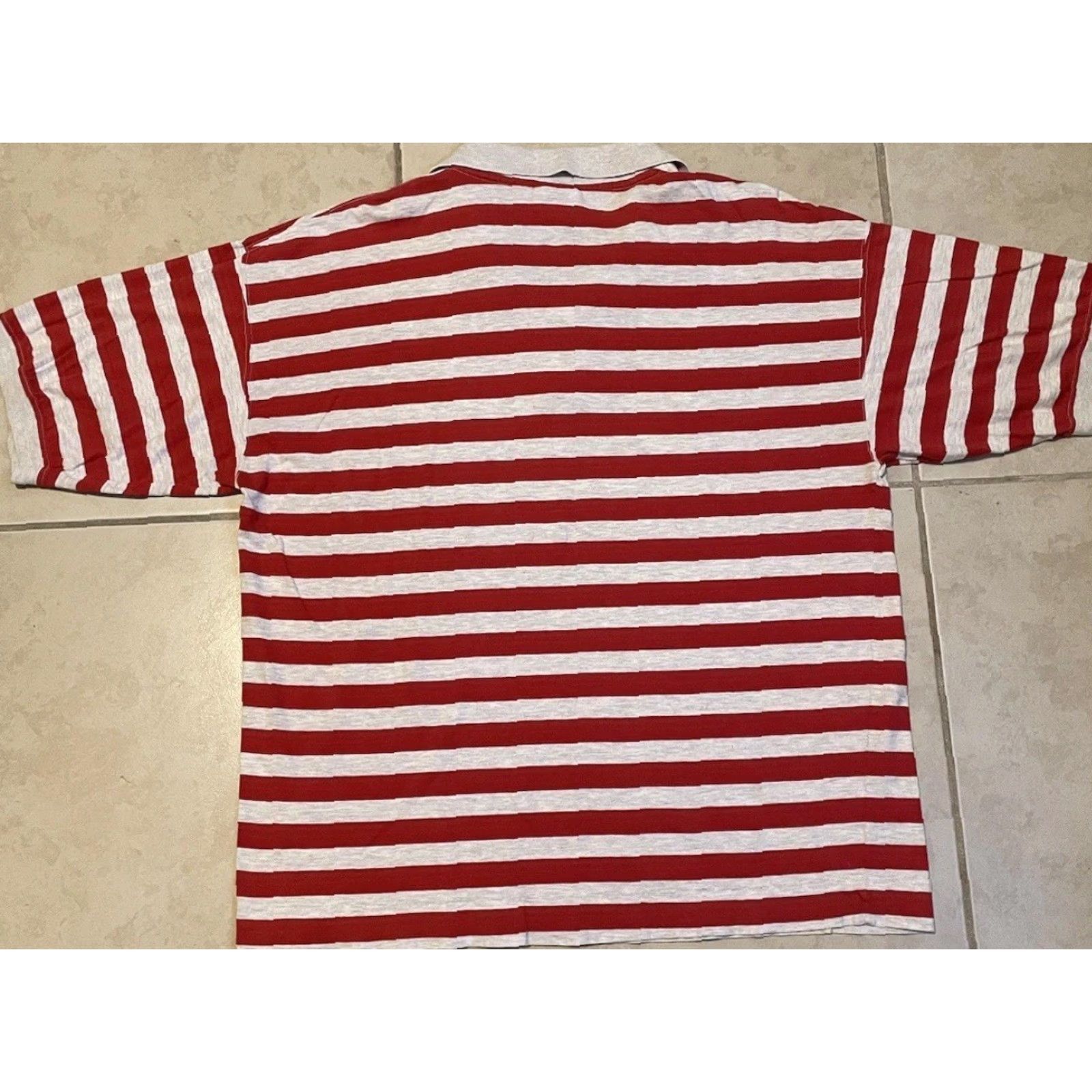 Quiksilver VINTAGE Bugle Boy Striped Polo Shirt M L Red Mens Polo Shirt 90s Grunge Surf Skate Vaporwave Gotcha Ocean Pacific California USA Vintage 90s Size US M / EU 48-50 / 2 - 3 Thumbnail