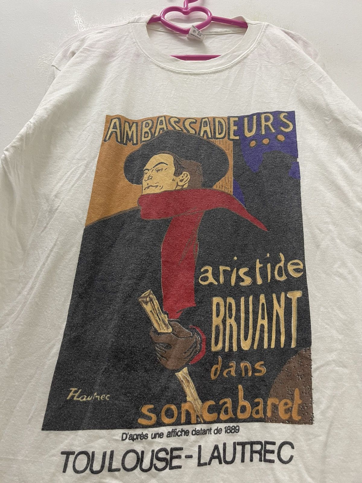 Vintage Rare Vintage AMBASSADEURS Aristide Bruant Toulouse Lautrec Size US M / EU 48-50 / 2 - 2 Thumbnail
