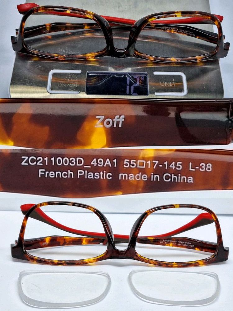 Other Zoff ZC211003D French Plastic Glasses Red Leopard Tortoise Size ONE SIZE - 2 Thumbnail