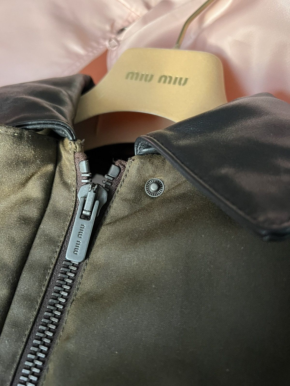 Miu Miu 🔥$4.6K VALUE🔥RUNWAY waxed denim blouson jacket Size US M / EU 48-50 / 2 - 6 Thumbnail