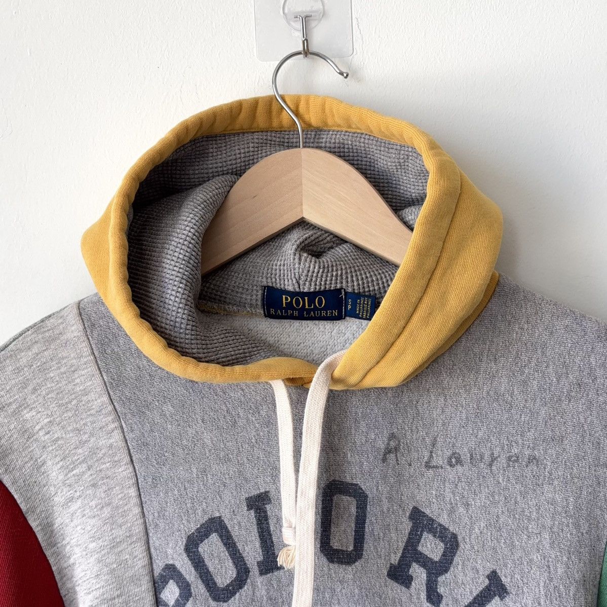 Polo Ralph Lauren Patchwork Colorblock Hoodie Varsity Stencil 50th Spellout Size US S / EU 44-46 / 1 - 3 Thumbnail