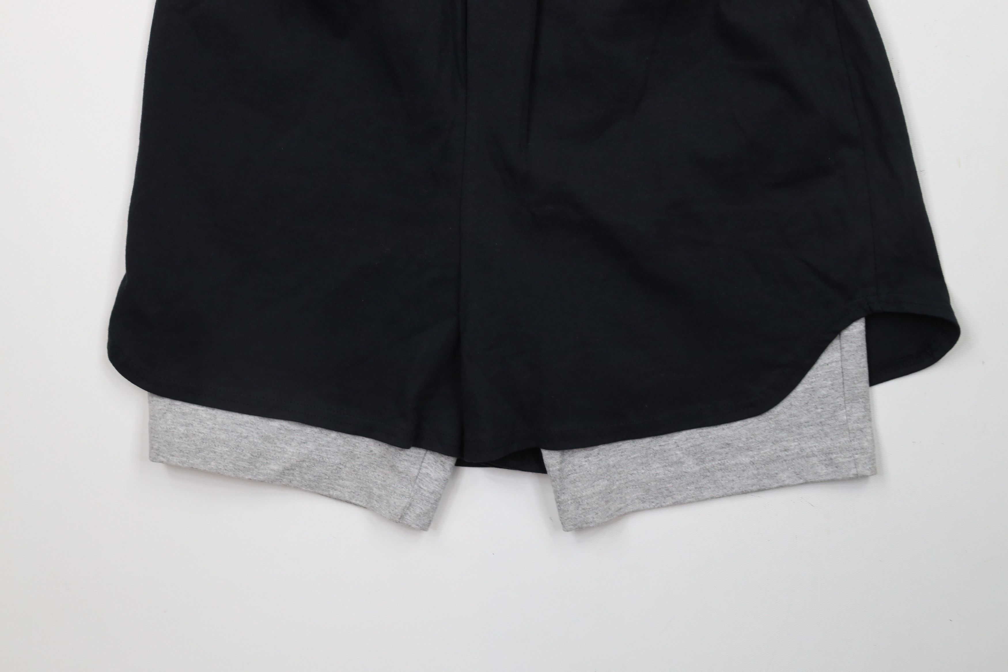 Vintage Vintage 90s Streetwear Knee Layered Cotton Shorts Black Size US 34 / EU 50 - 4 Thumbnail