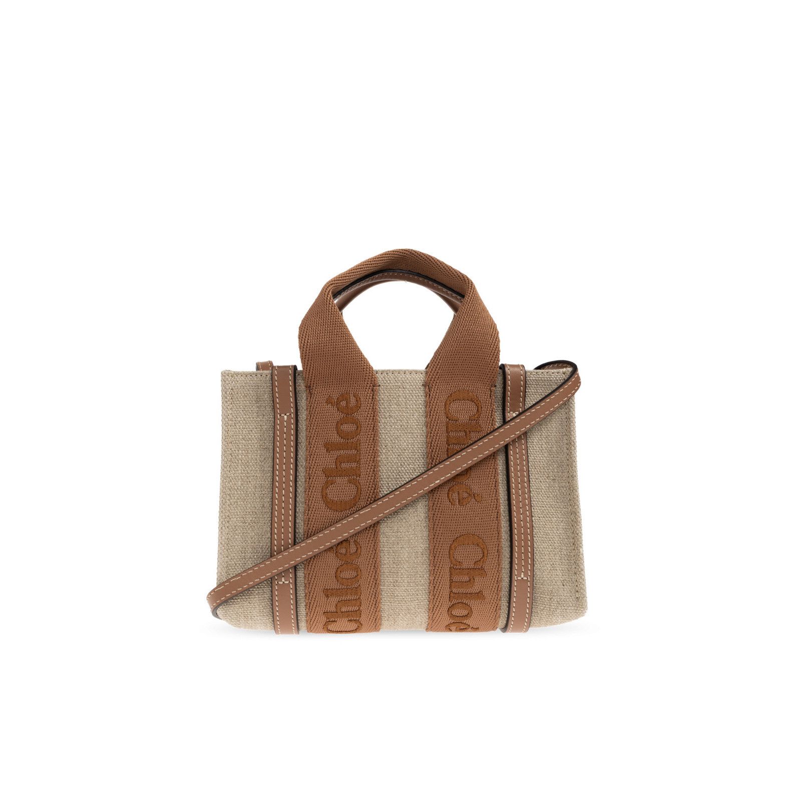 Chloe Chloe Mini Brown Linen Tote Bag New & Authentic Size ONE SIZE - 1 Thumbnail