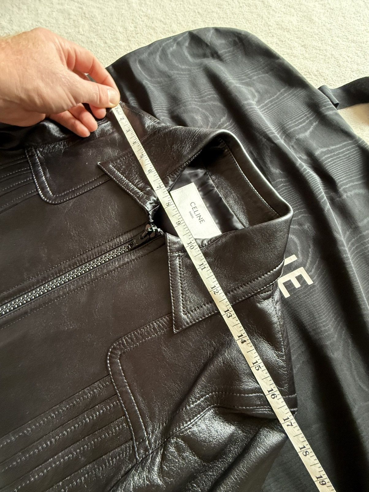 Celine Celine Paul blouson leather aviator jacket Hedi Slimane 44 Size US S / EU 44-46 / 1 - 16 Thumbnail