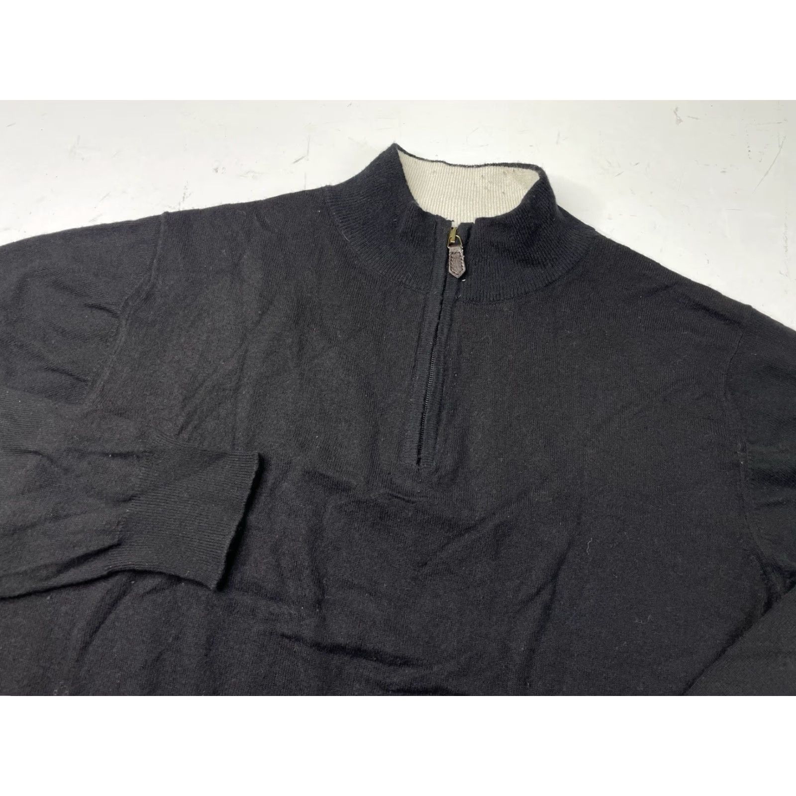 Vintage VINTAGE Scott & Charters Of Hawick Sweater 1/4 Zip Mens XL Black Cashmere Blend Logo Knit Pullover Classic Golf Luxury Size US XL / EU 56 / 4 - 2 Thumbnail