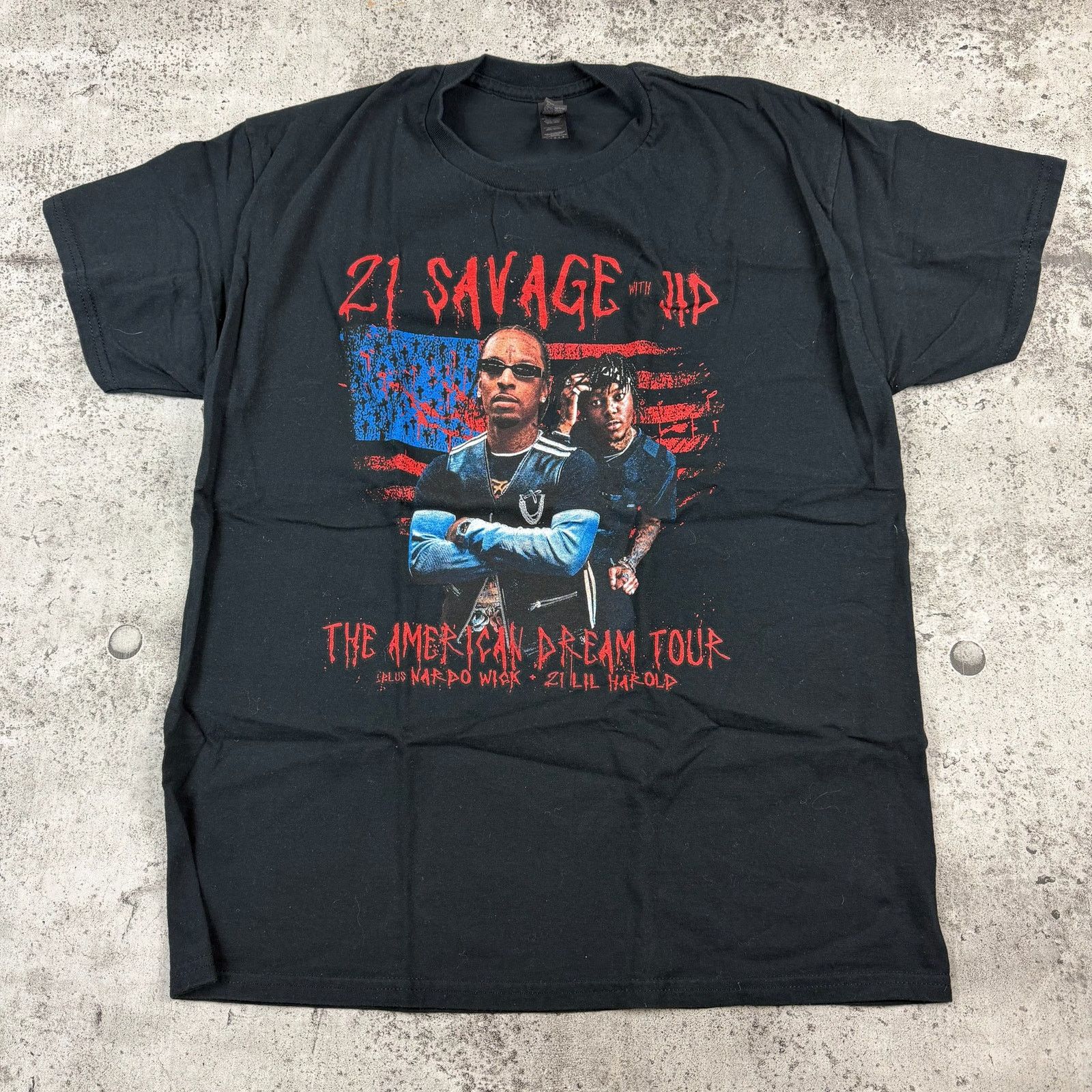 Gildan 21 Savage American Dream Tour Shirt Size Large Size US L / EU 52-54 / 3 - 1 Thumbnail