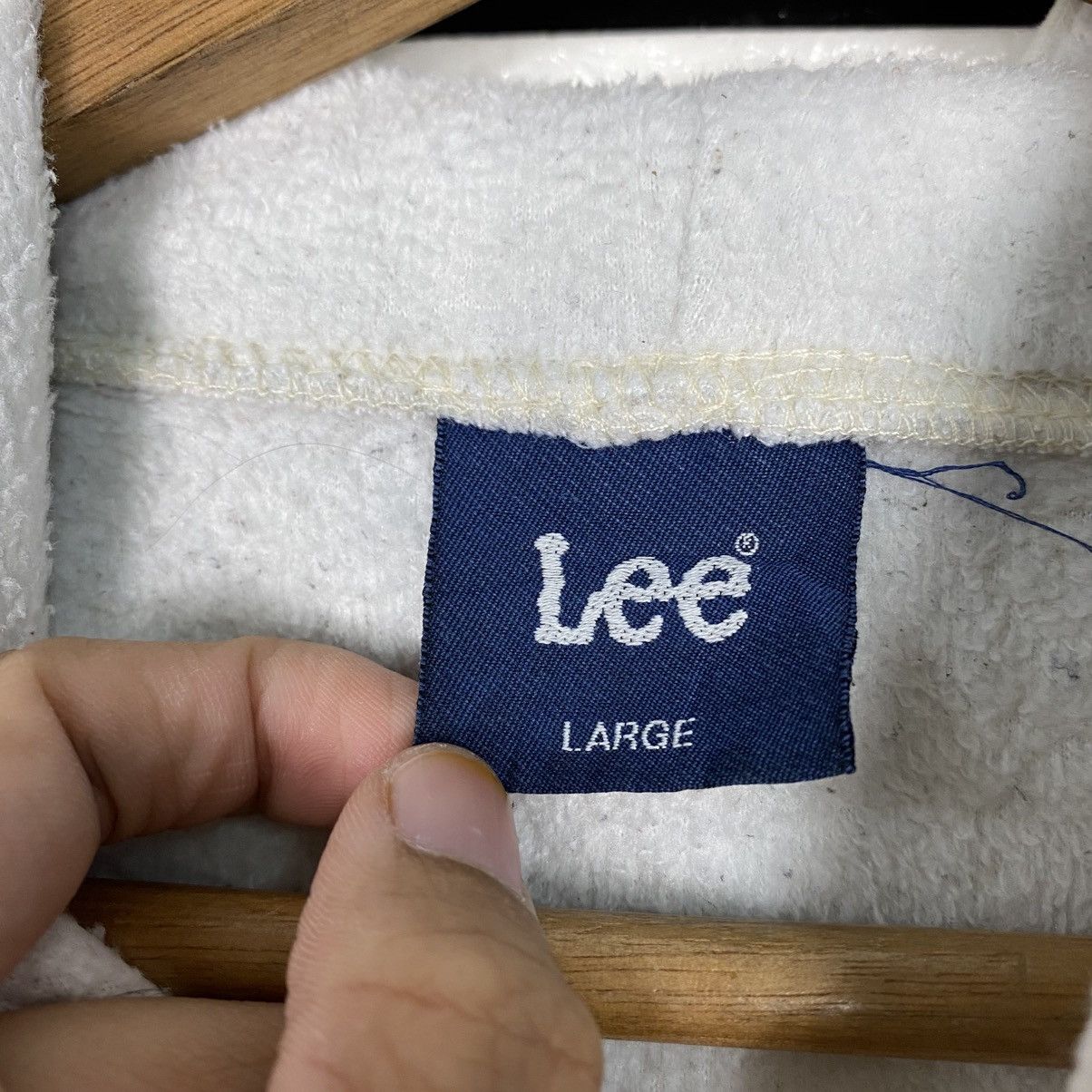 Lee 📌Vintage Hoodie Pull Over Lee Box Logo Centre Size US L / EU 52-54 / 3 - 16 Thumbnail