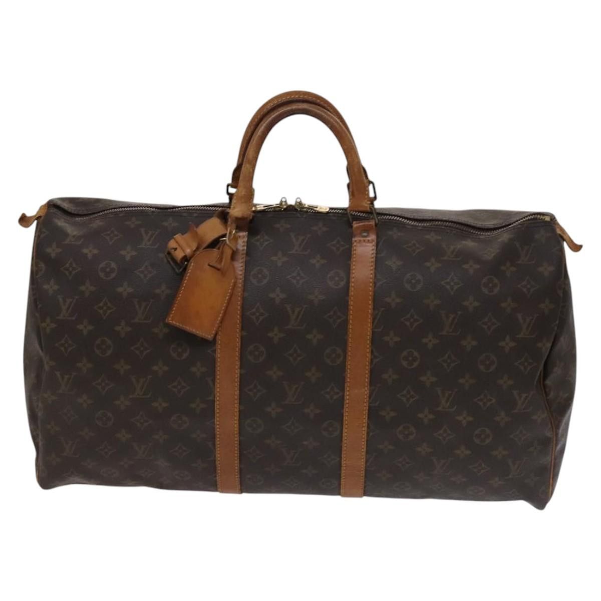 Louis Vuitton Keepall 55 Brown Canvas Travel Bag (Pre-Owned) Size ONE SIZE - 1 Thumbnail