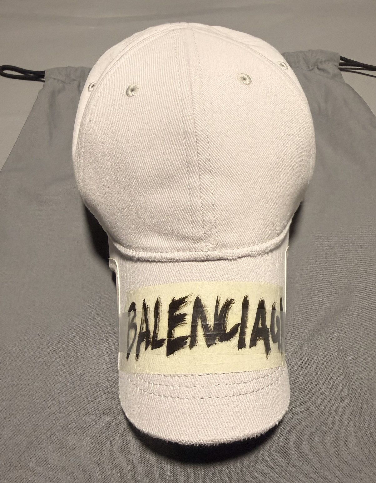 Balenciaga Masking Tape Cap in Dirty White L Size ONE SIZE - 1 Thumbnail