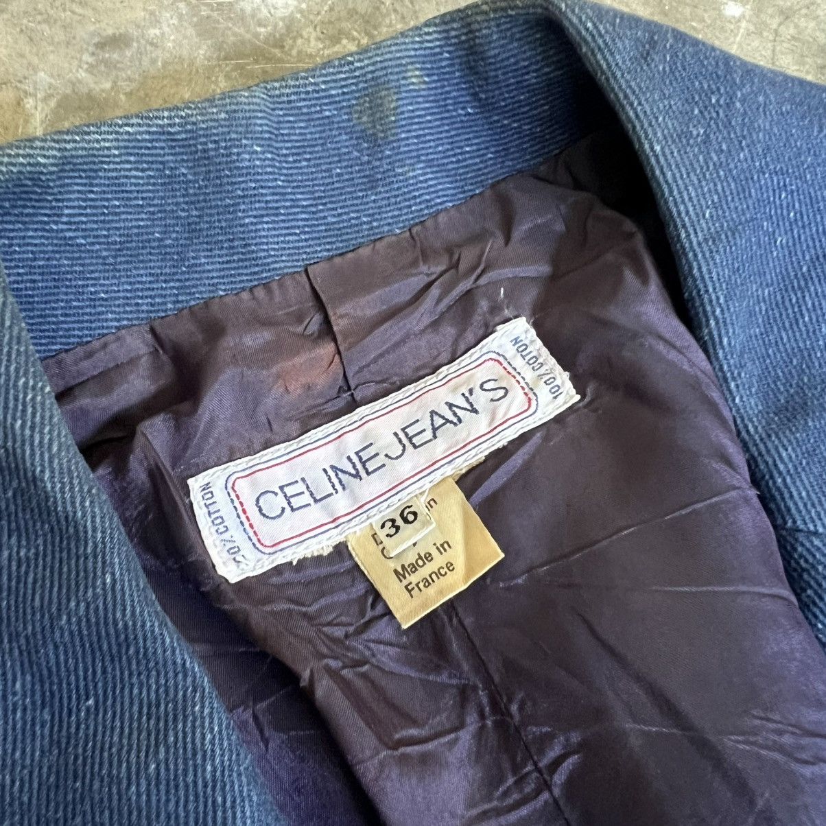 Celine Vintage 90s Celine Blazer Indigo Denim Size M / US 6-8 / IT 42-44 - 7 Thumbnail
