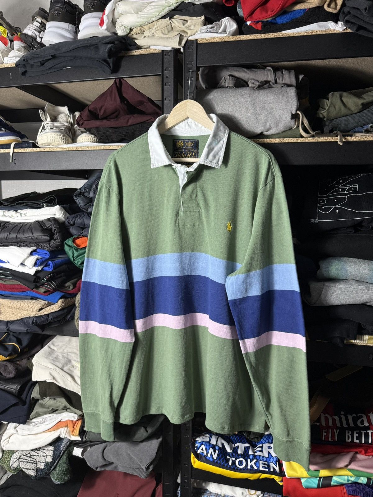Polo Ralph Lauren Vintage Polo Ralph Lauren Rugby Shirt XL Striped Preppy Size US XL / EU 56 / 4 - 1 Thumbnail
