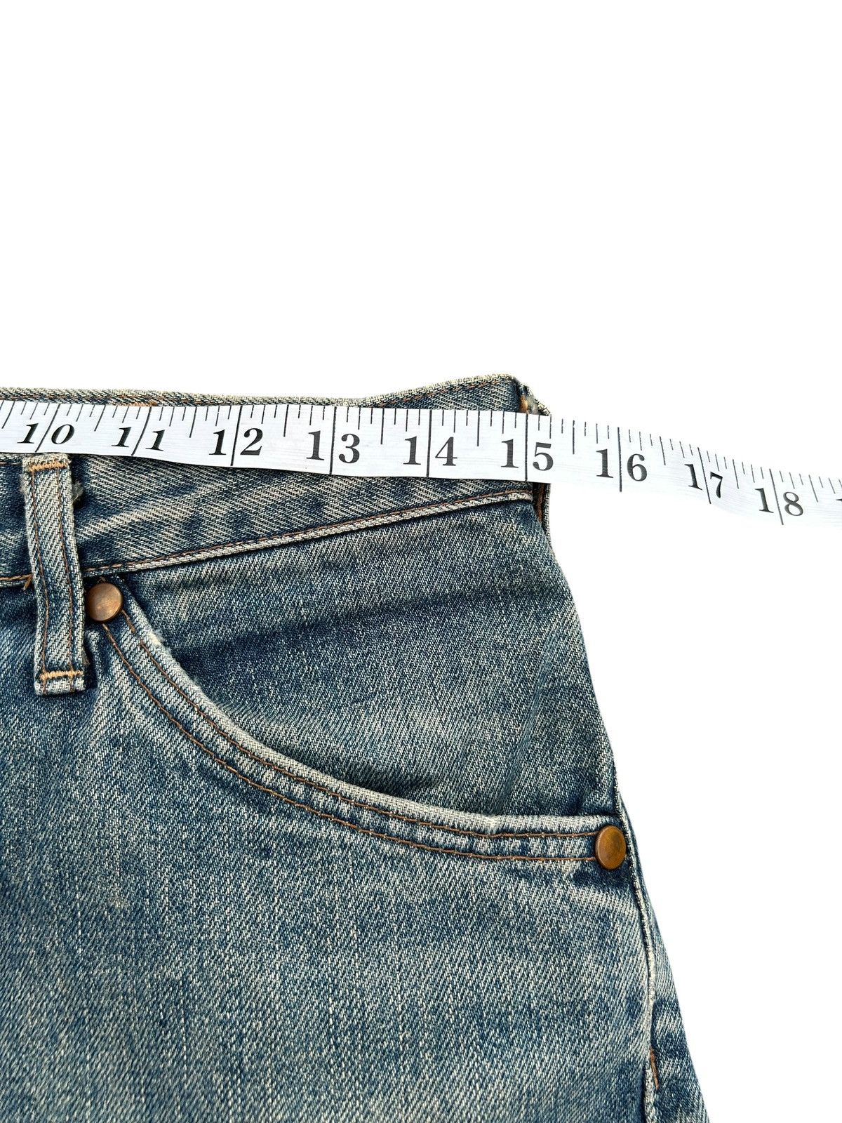 Kapital Vintage Wrangler Blue Bell Selvedge Thrashed Denim Jeans Size US 30 / EU 46 - 16 Thumbnail