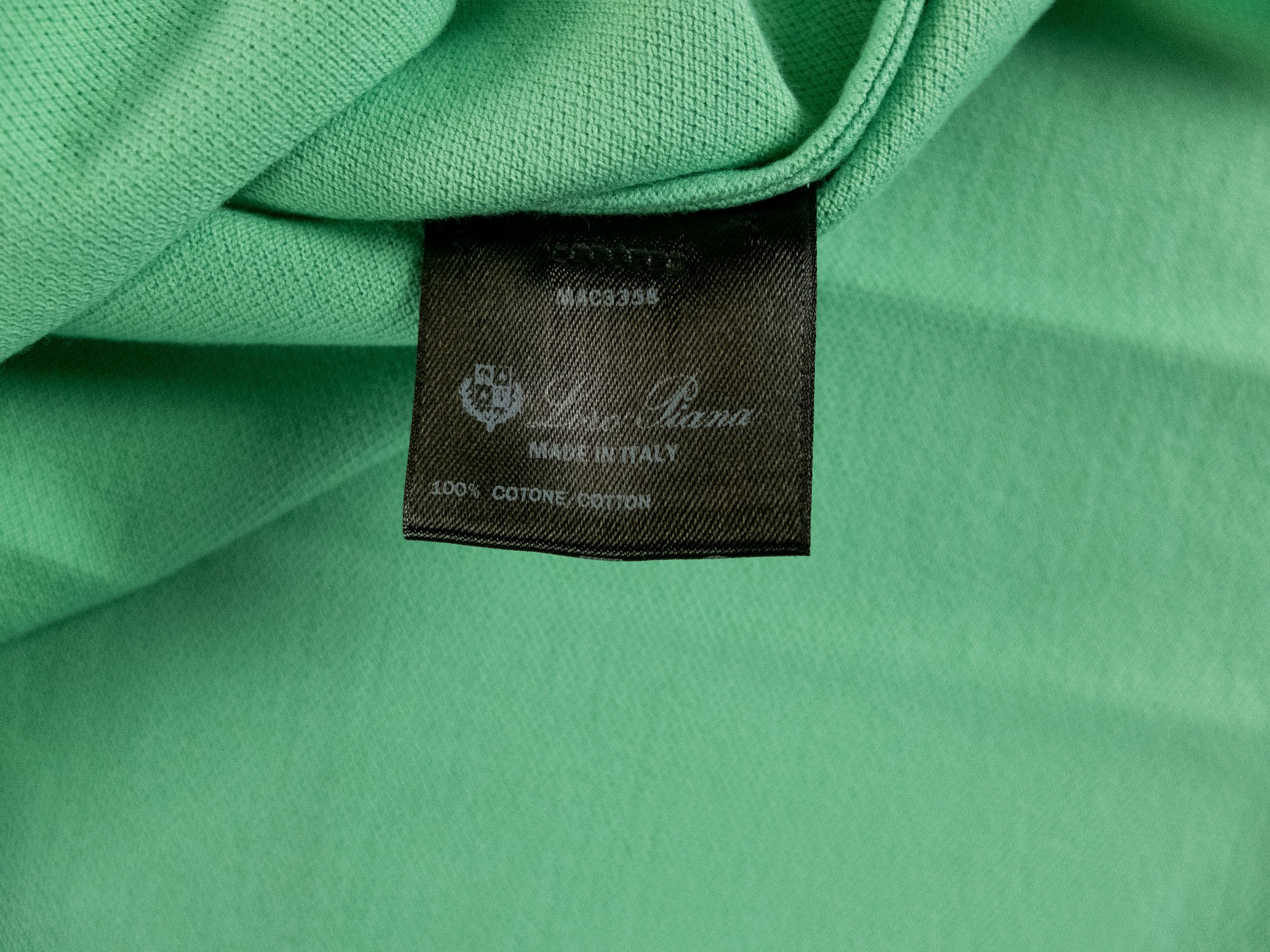 Loro Piana LORO PIANA solid green pique cotton polo shirt Large NWT Size US L / EU 52-54 / 3 - 6 Thumbnail