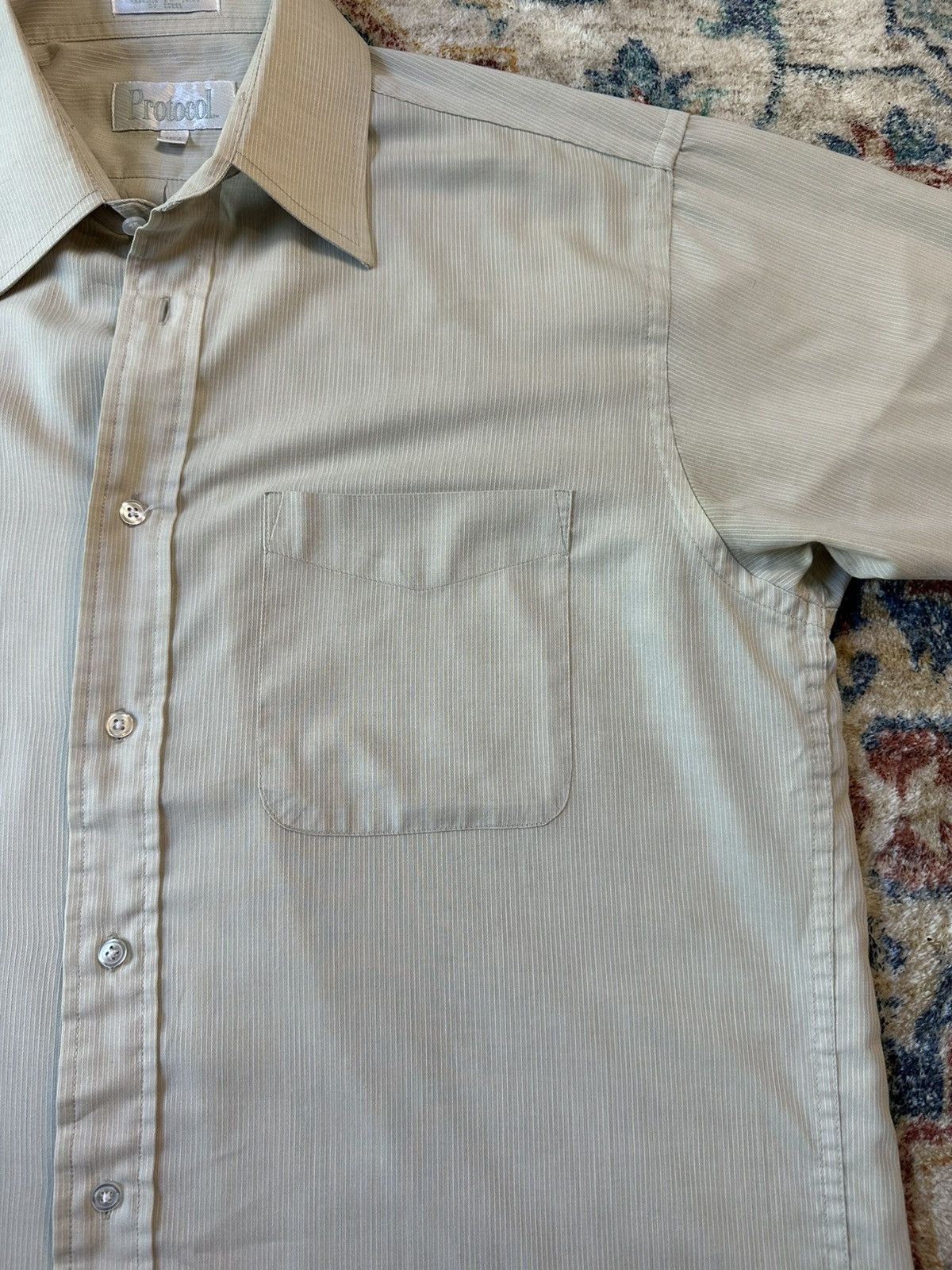 Vintage Vintage Protocol Pinstriped Button-up Shirt Large Size US L / EU 52-54 / 3 - 4 Thumbnail
