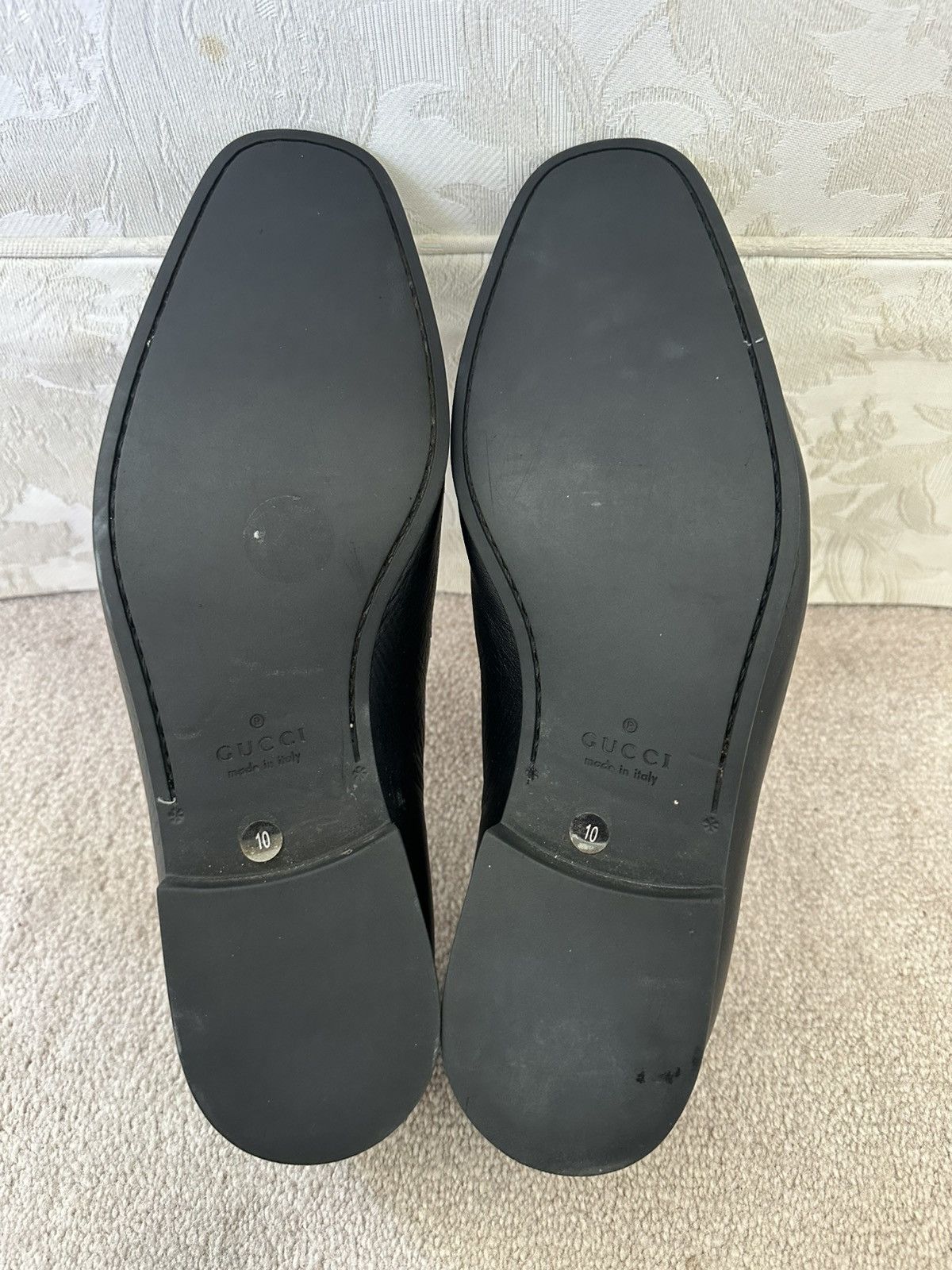Gucci Gucci Black Leather Square Toe Lace Up Shoes Made in Italy Size US 10 / EU 43 - 8 Thumbnail