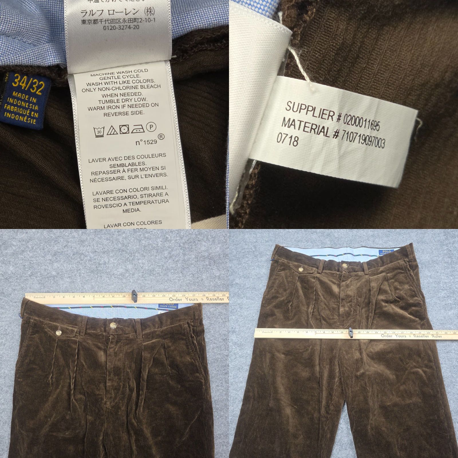 Polo Ralph Lauren Polo Ralph Lauren Corduroy Pants 34 x 32 Brown PLEATED BAGGY FIT NWT MSRPO 88 Pants Men Brown Baggy Corduroy Polo Ralph Lauren 34 32 Size US S / EU 44-46 / 1 - 9 Thumbnail