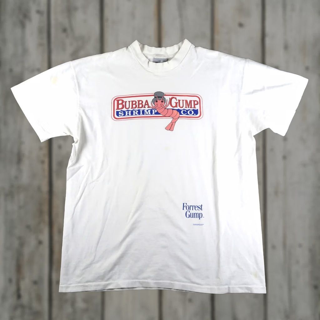 Vintage 90's FORREST GUMP BUBBA GUMP SHRIMP all over print tee