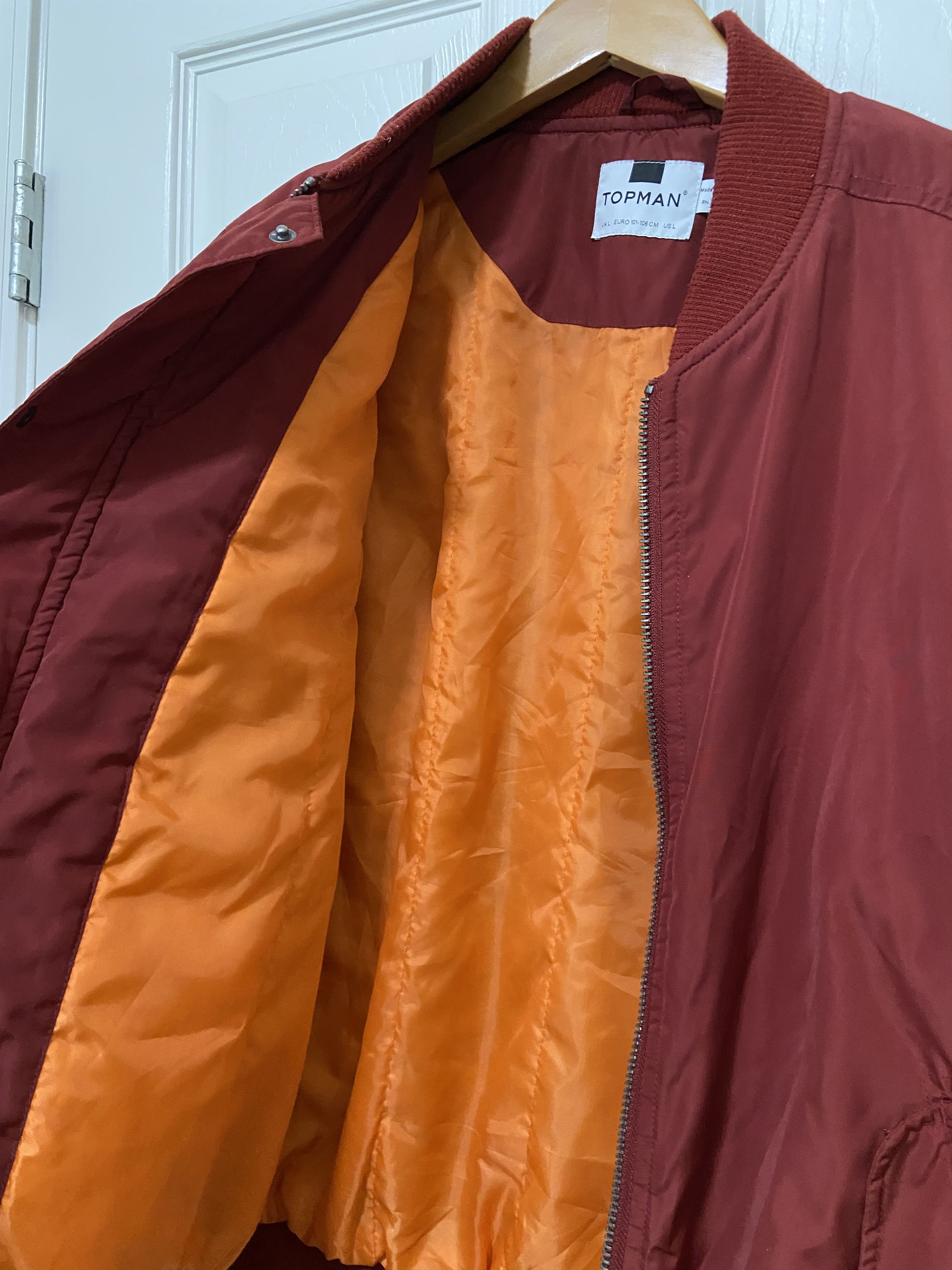 Topman Topman Burgundy Nylon Bomber Jacket Men’s Large Size US L / EU 52-54 / 3 - 4 Thumbnail