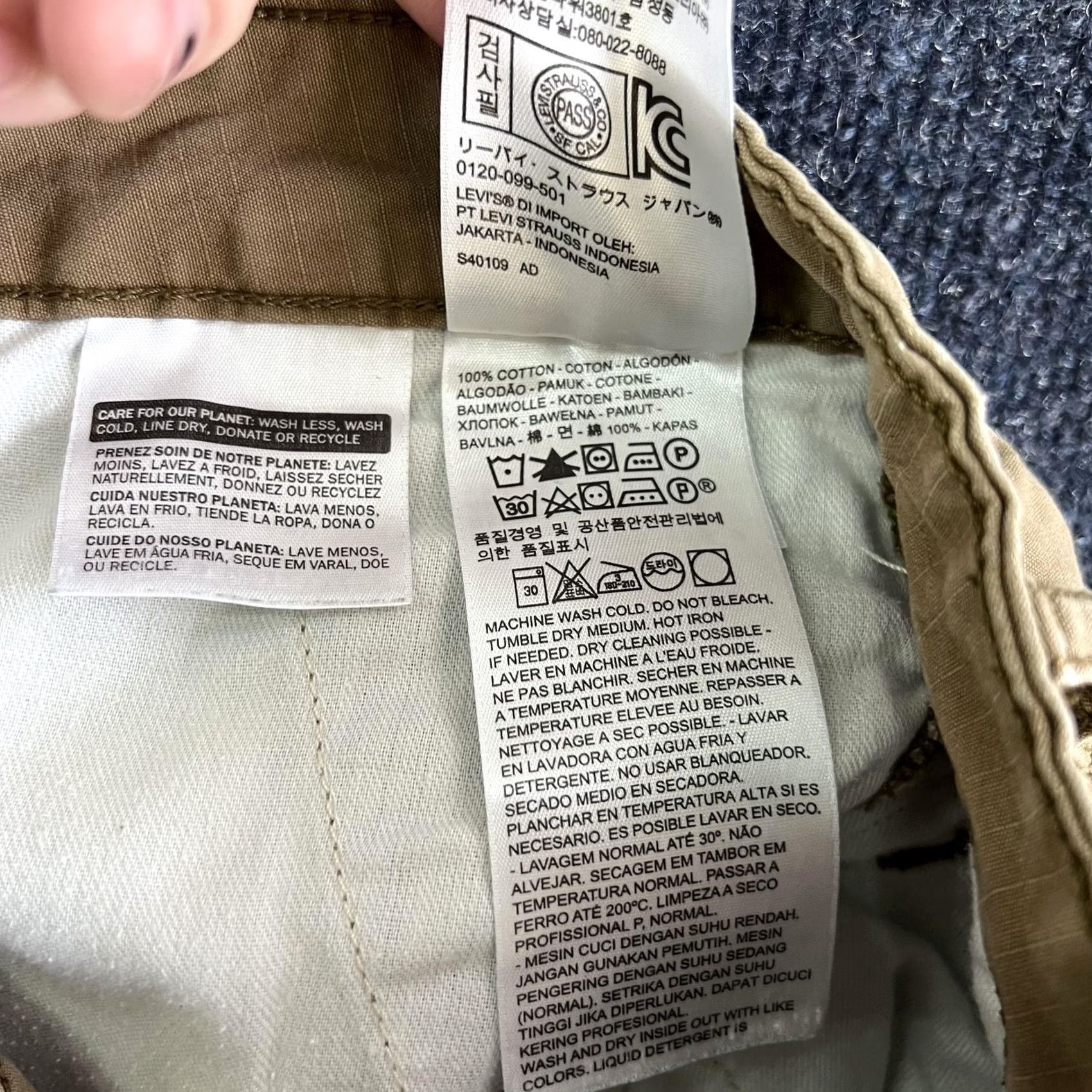Levi's Y2K Mens Levi's Cargo Shorts 38 Beige Ripstop Casual Outdoor Utility Summer Size US 38 / EU 54 - 6 Thumbnail