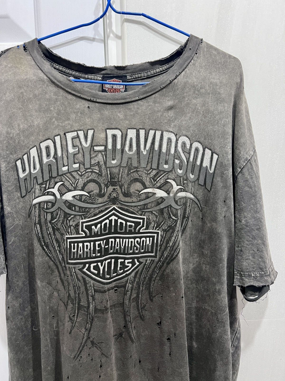 Vintage Vintage Y2K Harley Davidson Logo Distressed Thrashed Faded Size US L / EU 52-54 / 3 - 2 Thumbnail