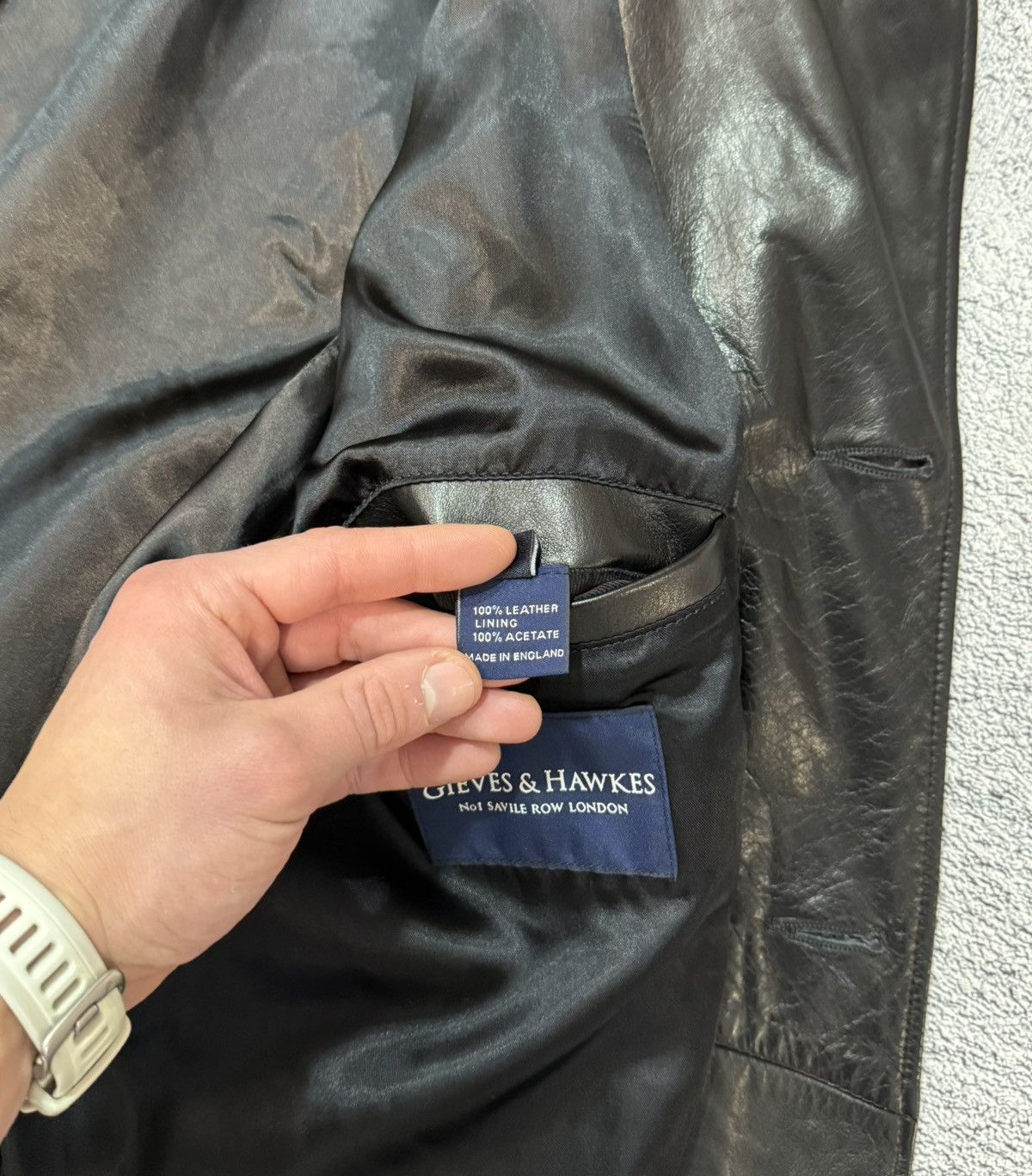 Gieves & Hawkes Gieves & Hawkes Leather Jacket Men 40 Savile Row England Size US M / EU 48-50 / 2 - 11 Thumbnail