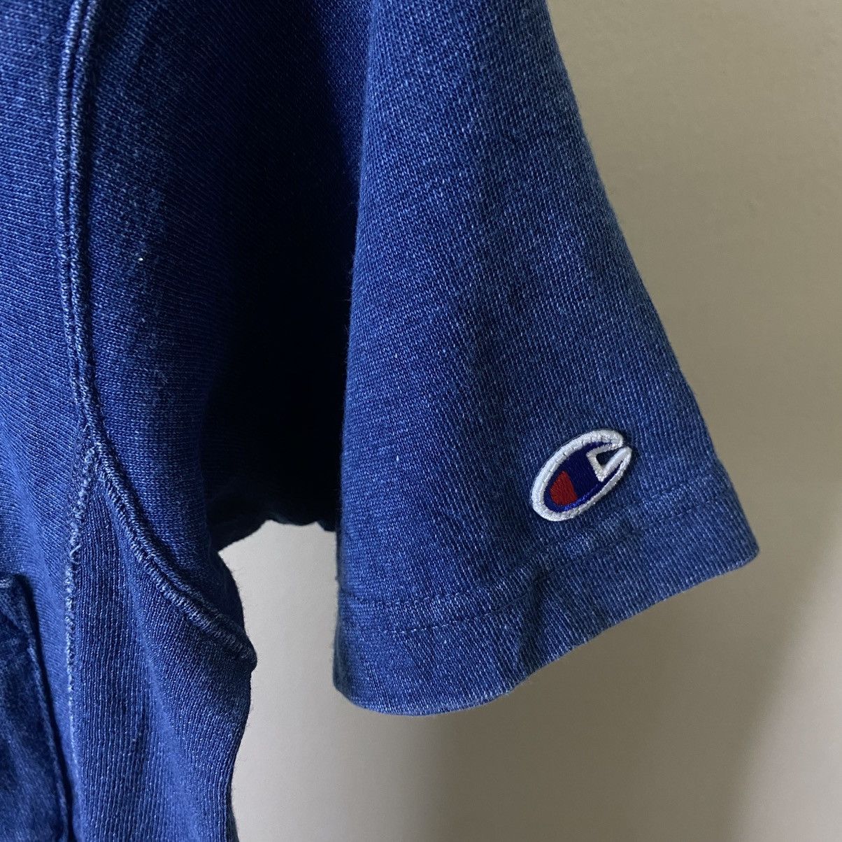 Champion 2000s Champion Reverse Weave Blue Denim Tee Size US S / EU 44-46 / 1 - 3 Thumbnail