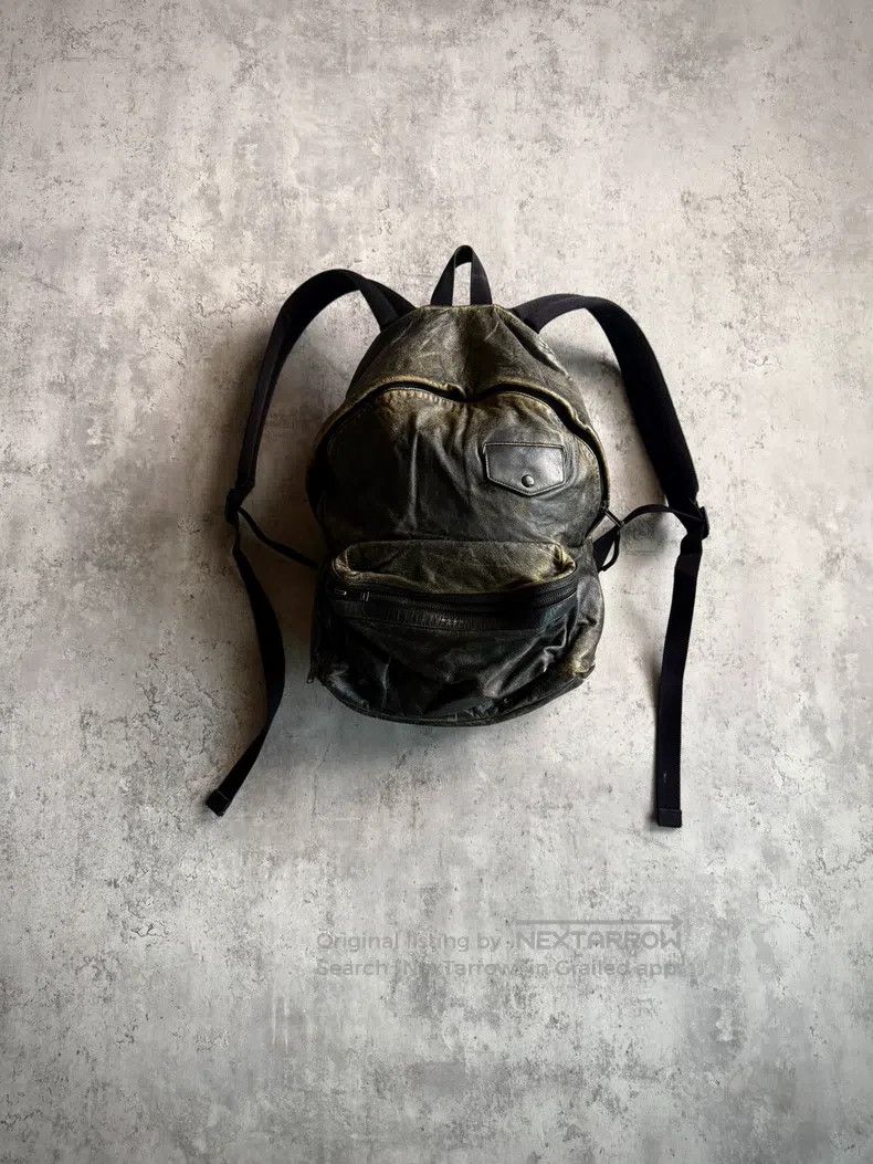 Saint Laurent Paris Saint Laurent Paris 16AW Black Washed Worn Cowhide Backpac Size ONE SIZE - 1 Thumbnail