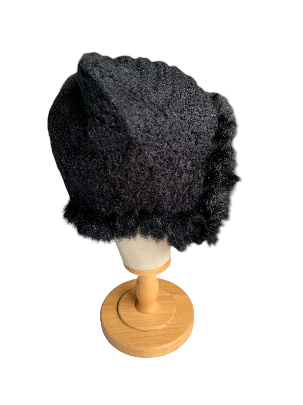 14th Addiction × Vintage Bunny Horn Devil Knitted Crochet Rare Hairy Fur Punk Hat☠️🎌 Size ONE SIZE - 11 Thumbnail